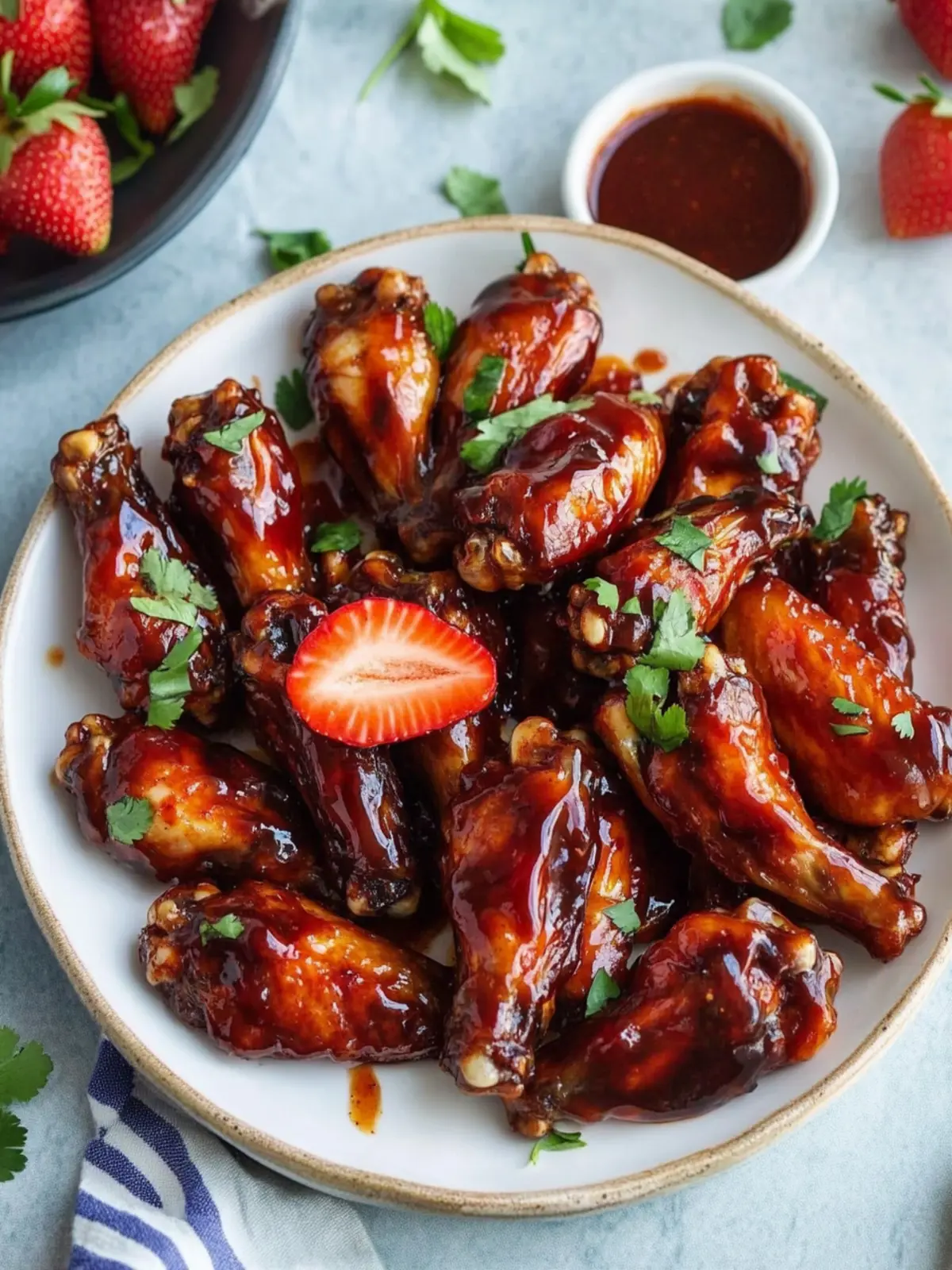 Sticky Strawberry Barbecue Hot Wings for Crispy Delight 3 Sticky Strawberry Barbecue Hot Wings