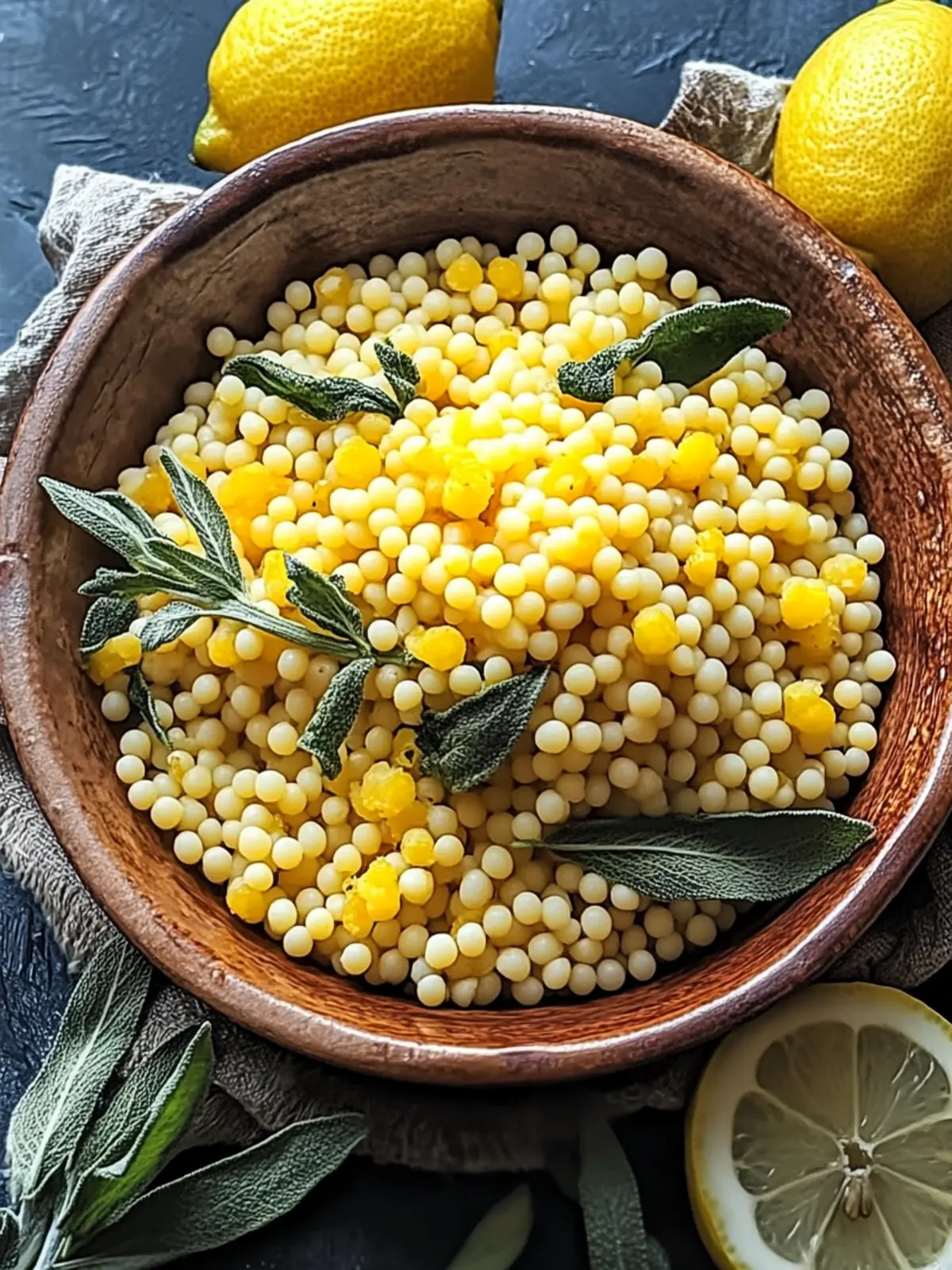 Lemon Turmeric Pearl Couscous: Quick, Zesty, and Vegan Delight 4 Lemon Turmeric Pearl Couscous