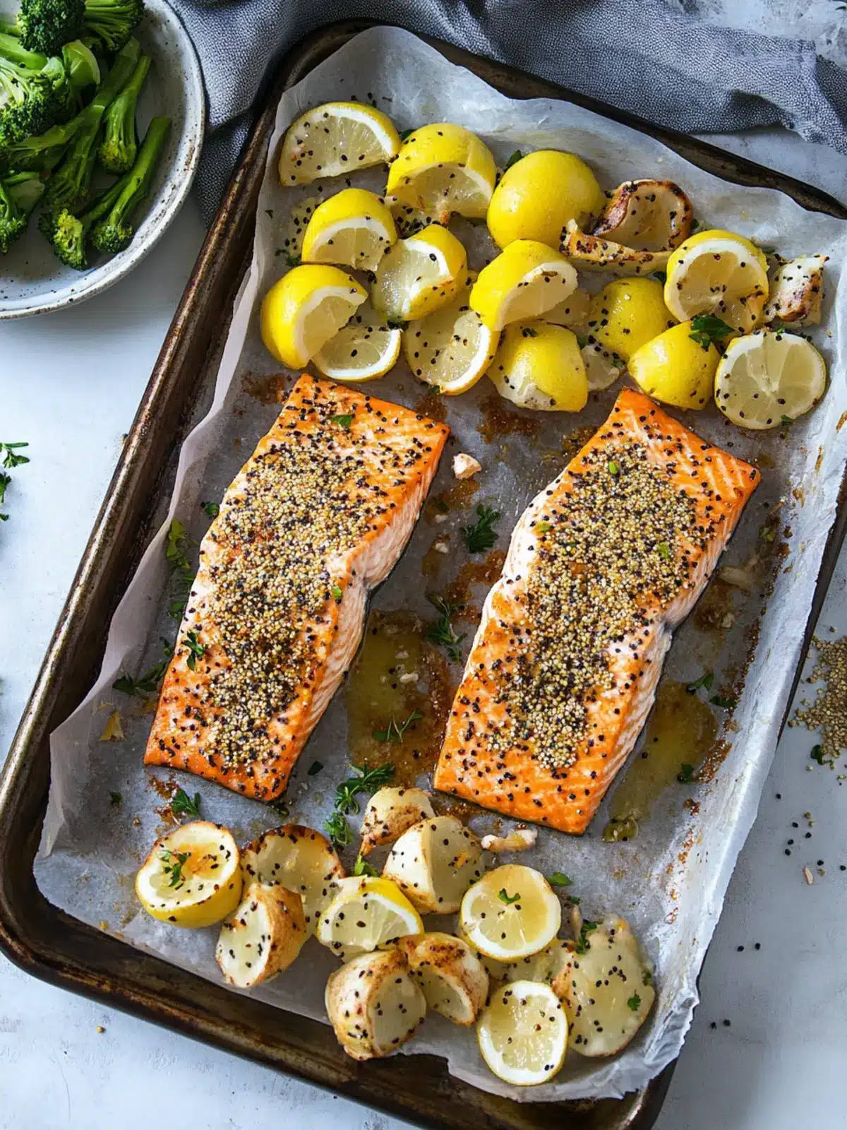 Everything Bagel Sheet Pan Salmon: Quick & Healthy Delight 3 Everything Bagel Sheet Pan Salmon