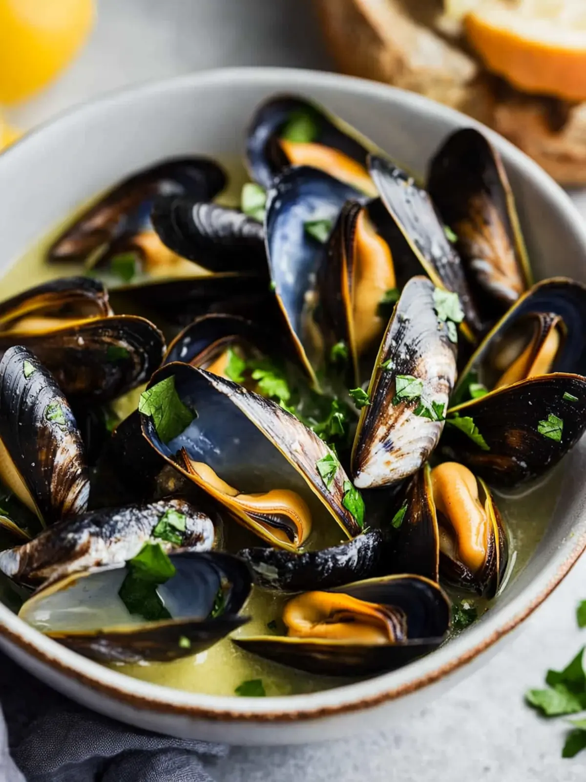 Savory Steamed Mussels in White Wine & Lemon for Easy Elegance 4 Steamed Mussels in White Wine & Lemon