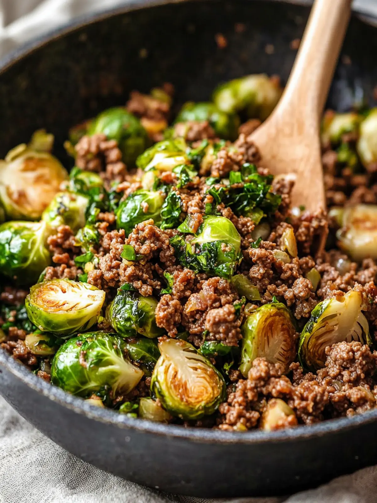 Sweet Chili Ground Beef and Brussels Sprouts in 30 Minutes 2 Ground Beef and Brussels Sprouts