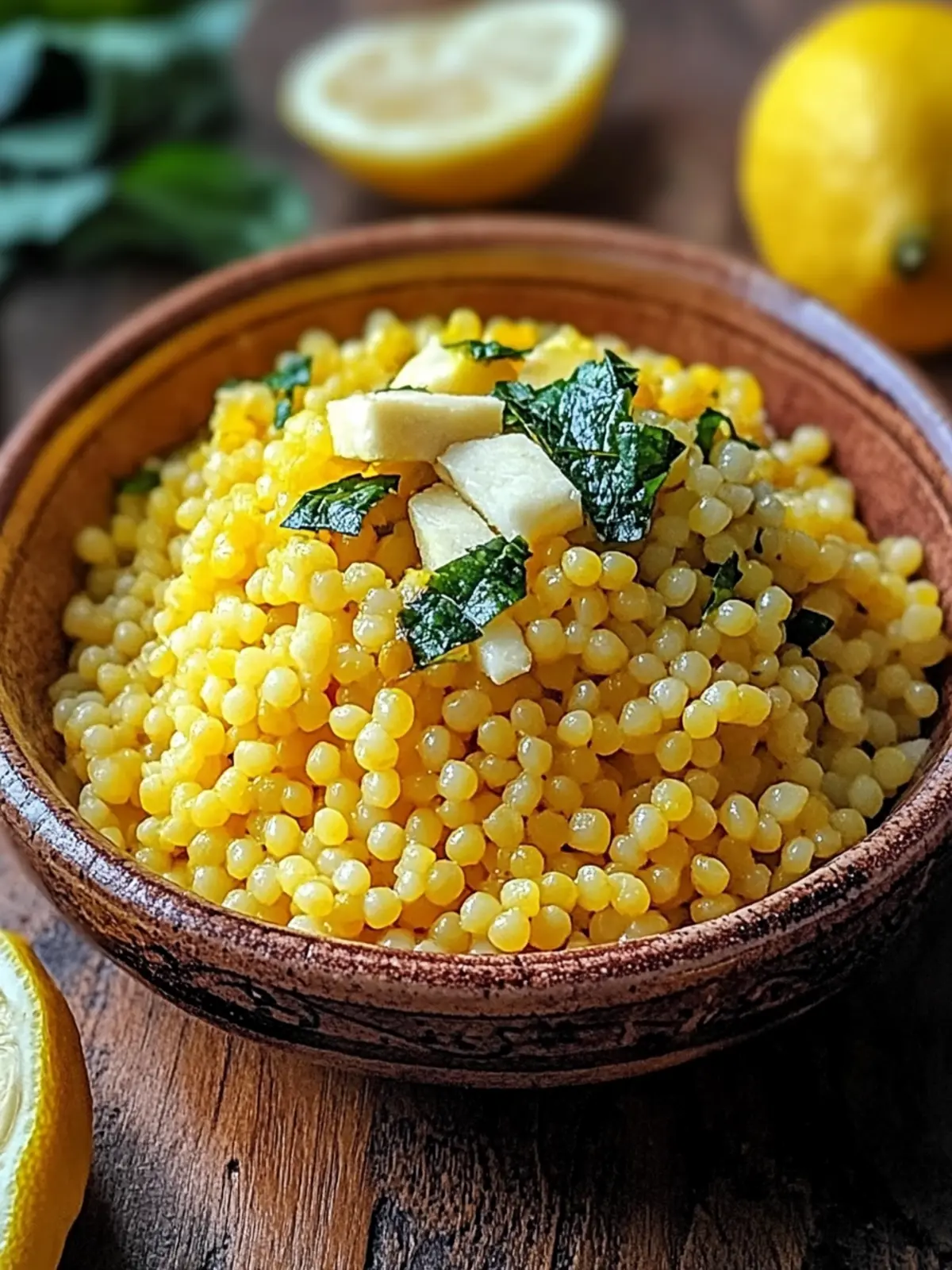 Lemon Turmeric Pearl Couscous: Quick, Zesty, and Vegan Delight 3 Lemon Turmeric Pearl Couscous