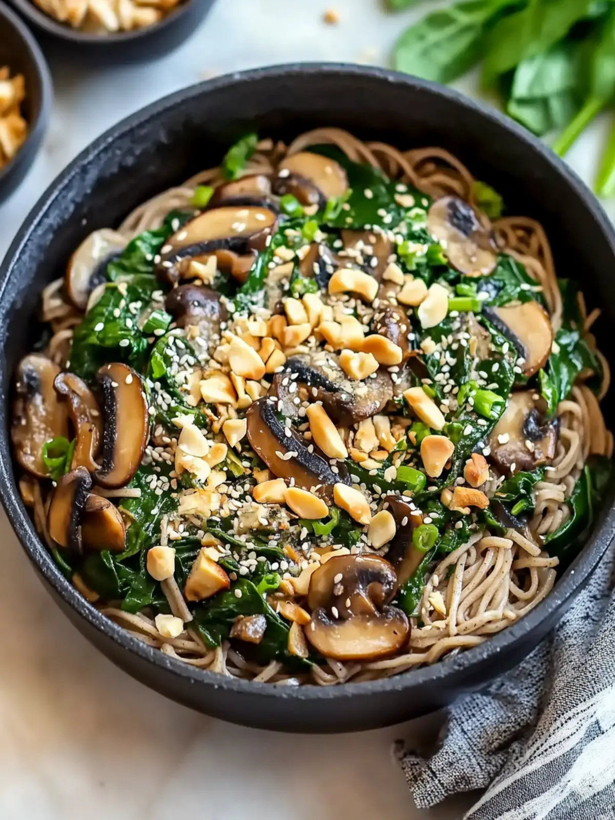 Delicious Miso Spinach and Mushroom Soba Noodles Ready in 15 Minutes 5 Miso Spinach and Mushroom Soba Noodles