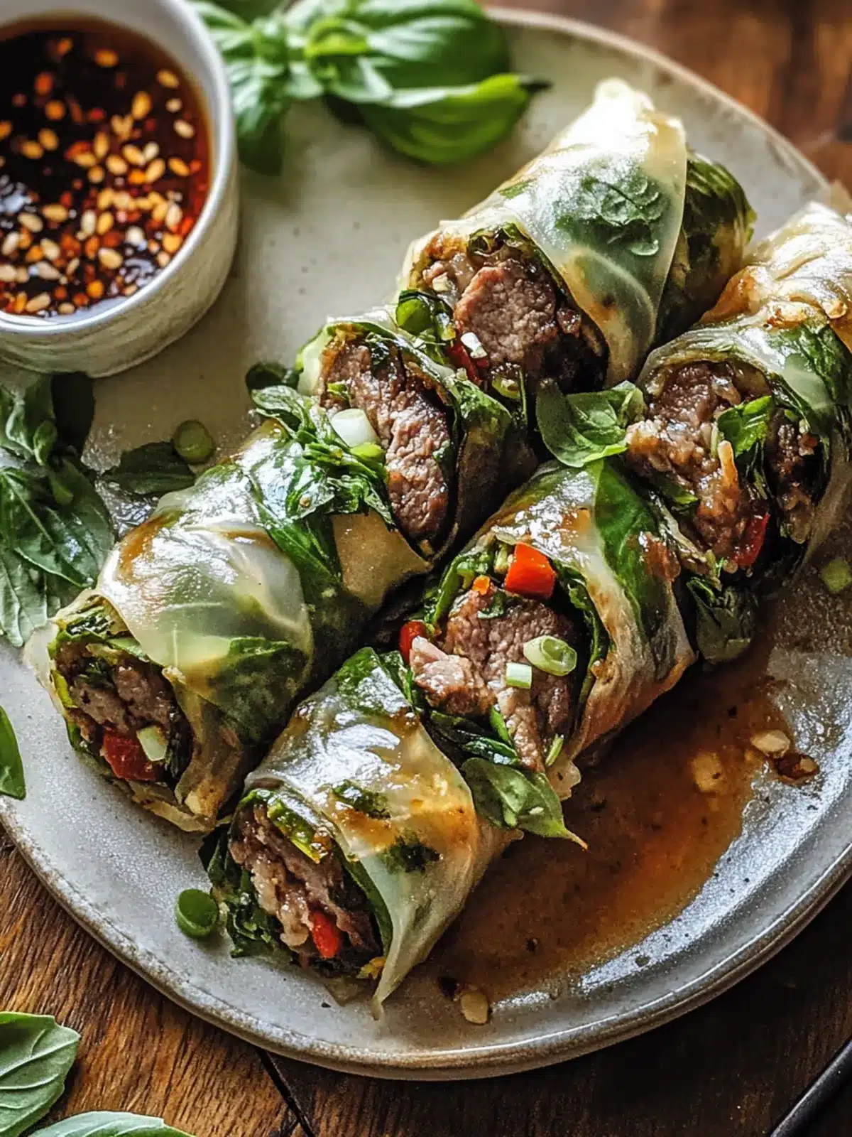 Savor Thai Basil Beef Rolls: A Fresh, Customizable Delight 3 Thai Basil Beef Rolls