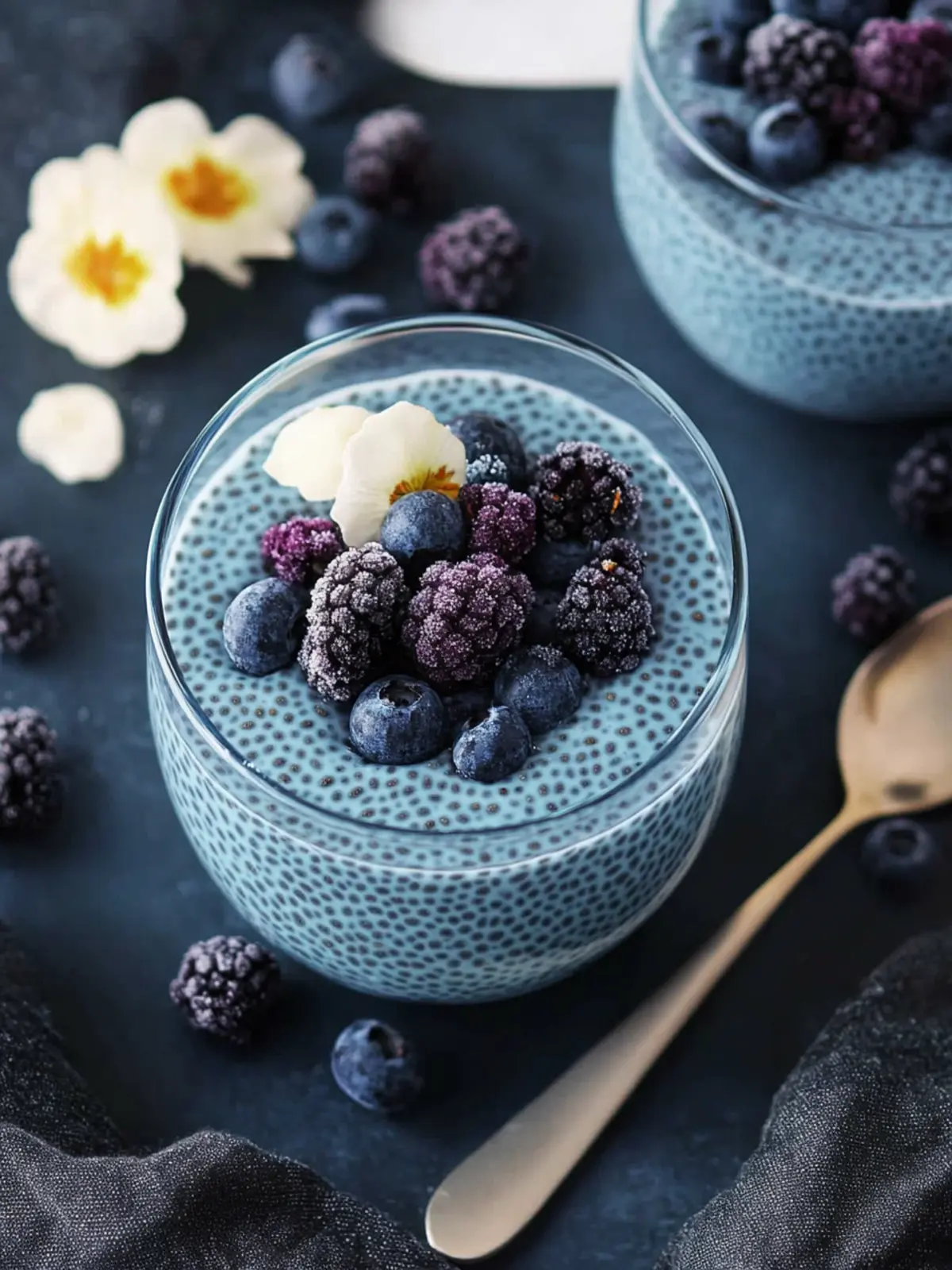 Colorful Blue Chia Pudding: A Healthy Vegan Treat 2 Blue Chia Pudding