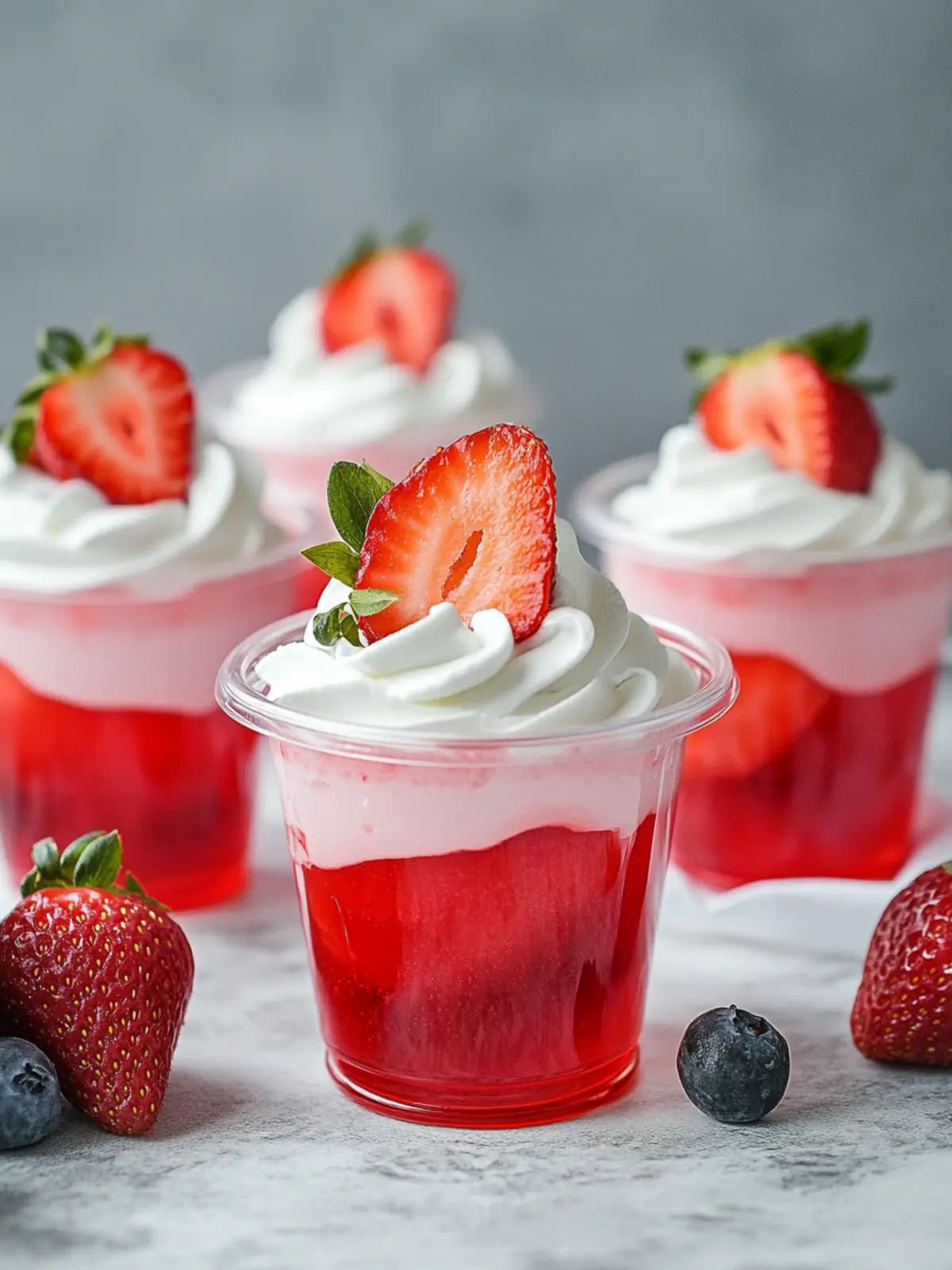 Strawberry Jello Parfaits