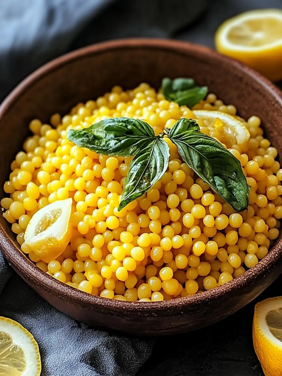 Lemon Turmeric Pearl Couscous: Quick, Zesty, and Vegan Delight 2 Lemon Turmeric Pearl Couscous