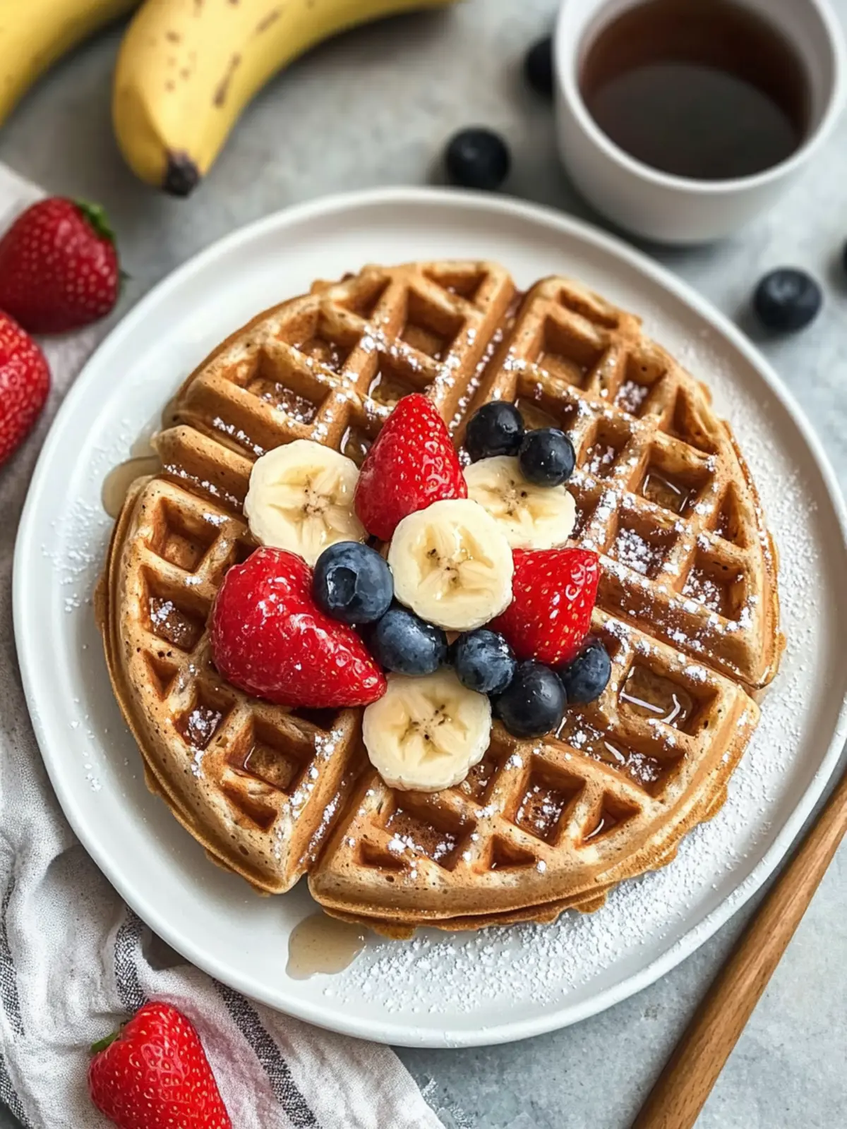 Gluten Free Banana Oat Waffles for a Blissful Breakfast Treat 2 Gluten Free Banana Oat Waffles