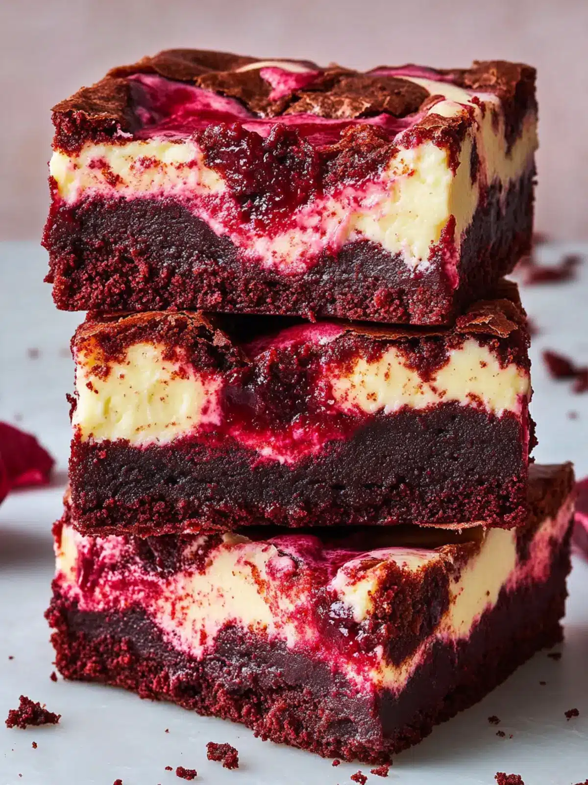 Red Velvet Cheesecake Brownies: Indulge in Pure Bliss 4 Red Velvet Cheesecake Brownies