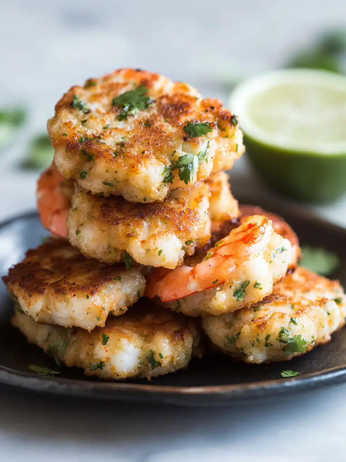 Delicious Shrimp Cakes With Cilantro Lime Sauce in Minutes 3 Shrimp Cakes With Cilantro Lime Sauce