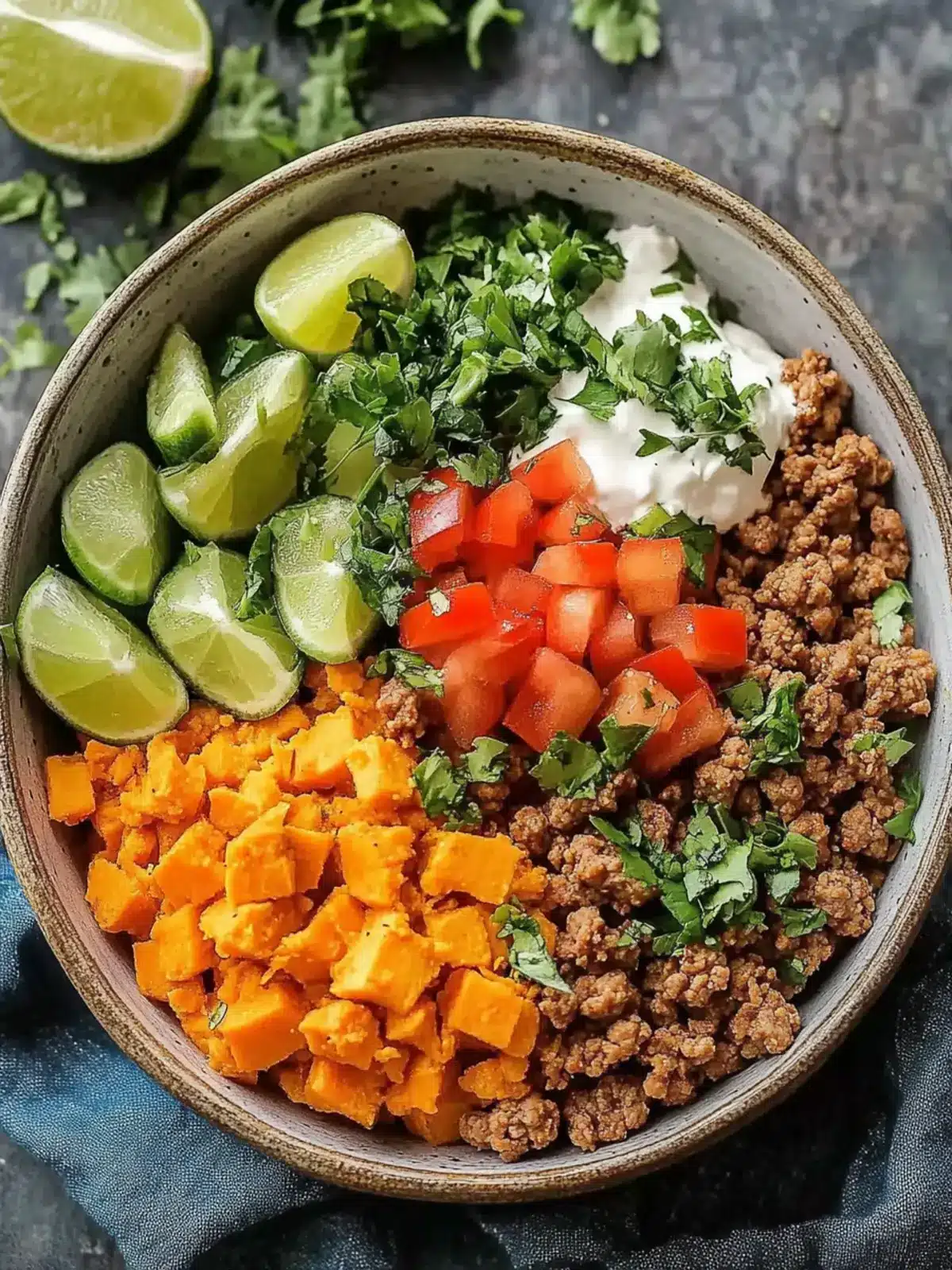 Baked Ground Turkey Sweet Potato Bowl: Your Custom Dinner Bliss 2 Baked Ground Turkey Sweet Potato Bowl