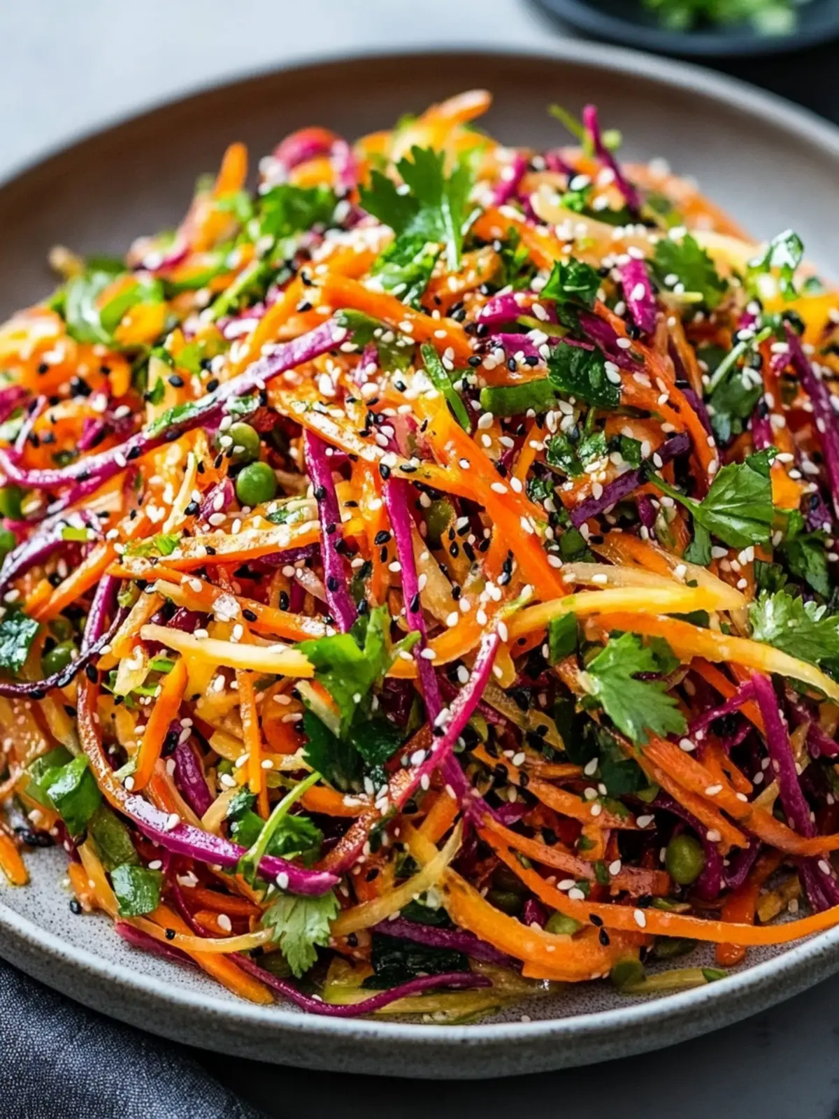 Shaved Rainbow Carrot Sesame Salad for Vibrant Healthy Living 3 Shaved Rainbow Carrot Sesame Salad