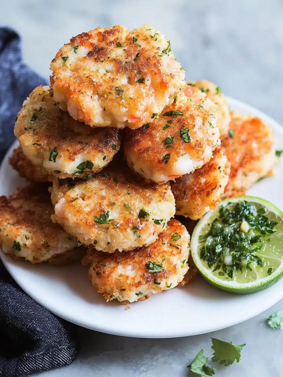 Delicious Shrimp Cakes With Cilantro Lime Sauce in Minutes 2 Shrimp Cakes With Cilantro Lime Sauce