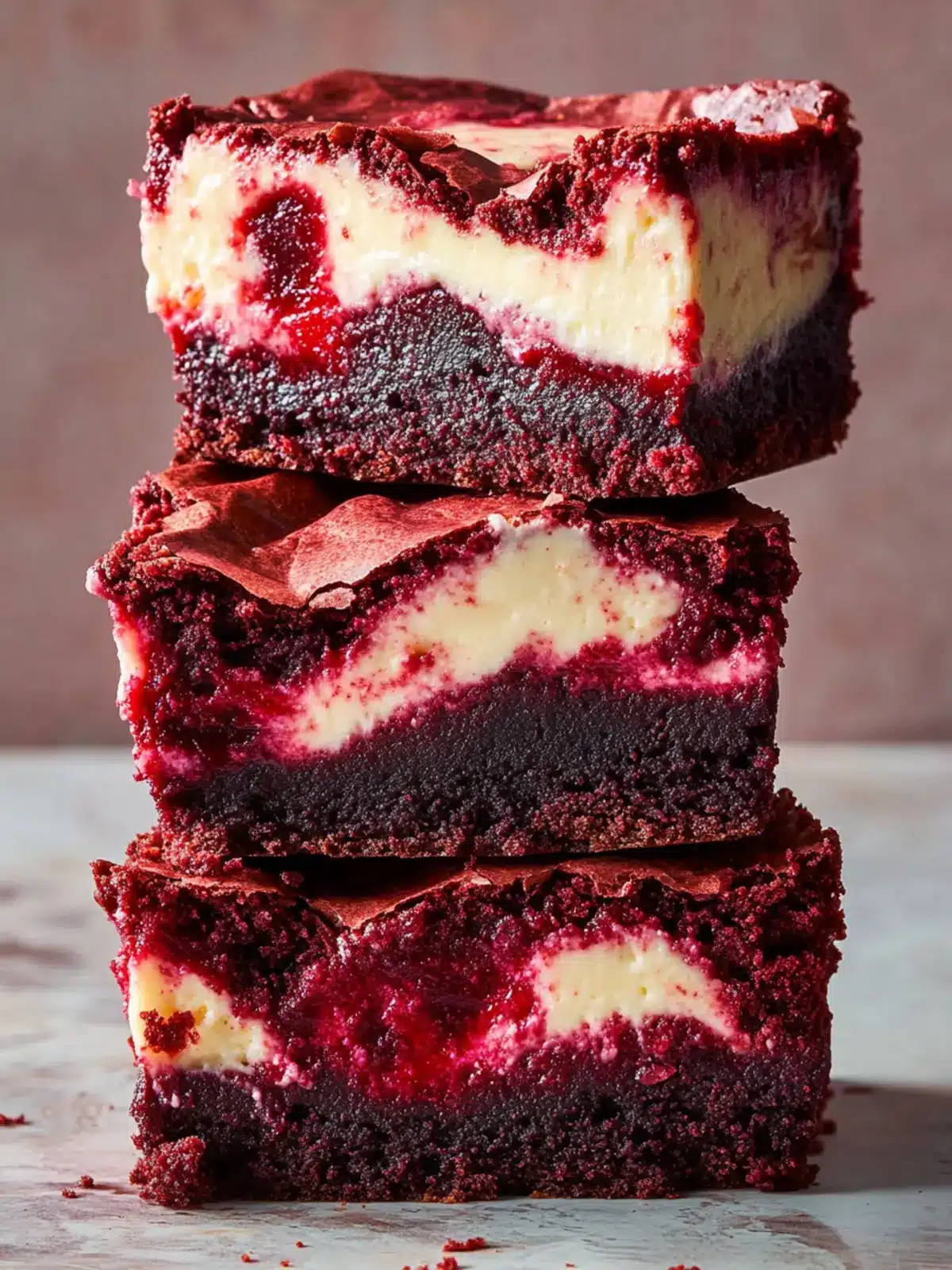 Red Velvet Cheesecake Brownies: Indulge in Pure Bliss 3 Red Velvet Cheesecake Brownies