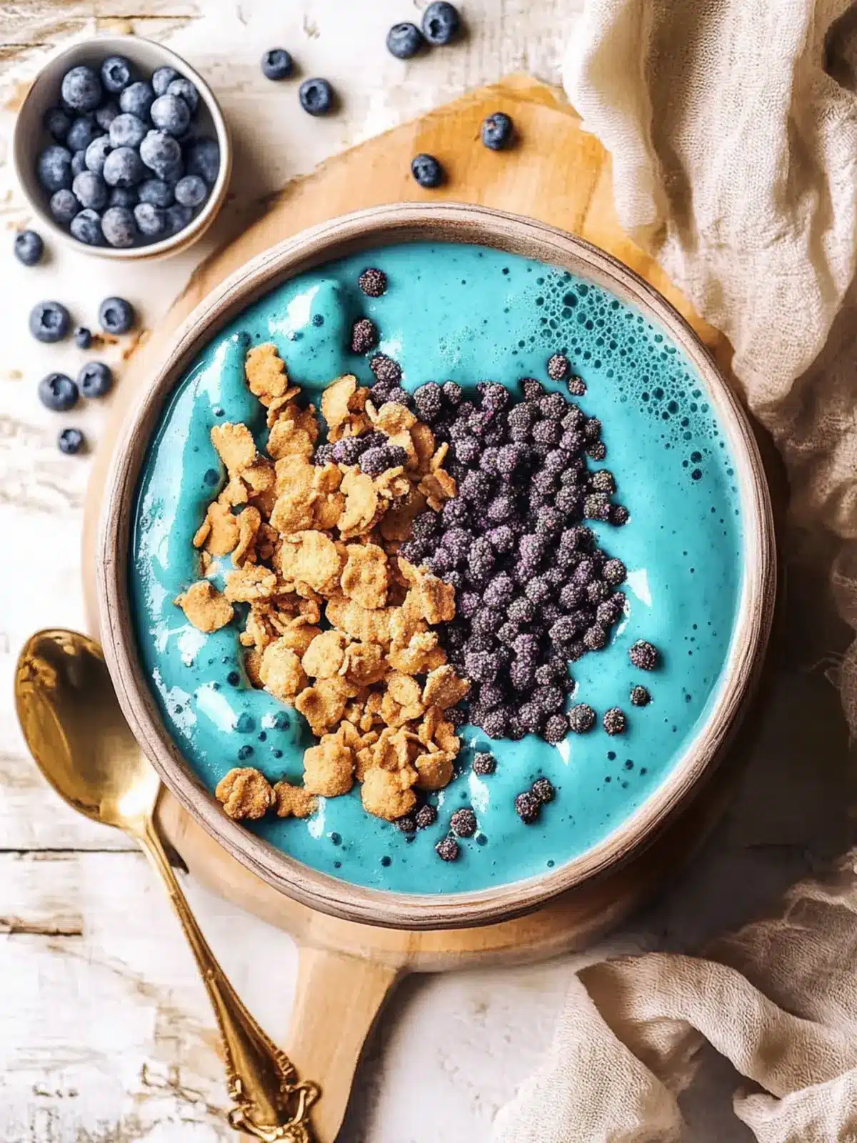 Cookie Monster Blue Spirulina Smoothie Bowl for a Fun Breakfast 2 Cookie Monster Blue Spirulina Smoothie Bowl