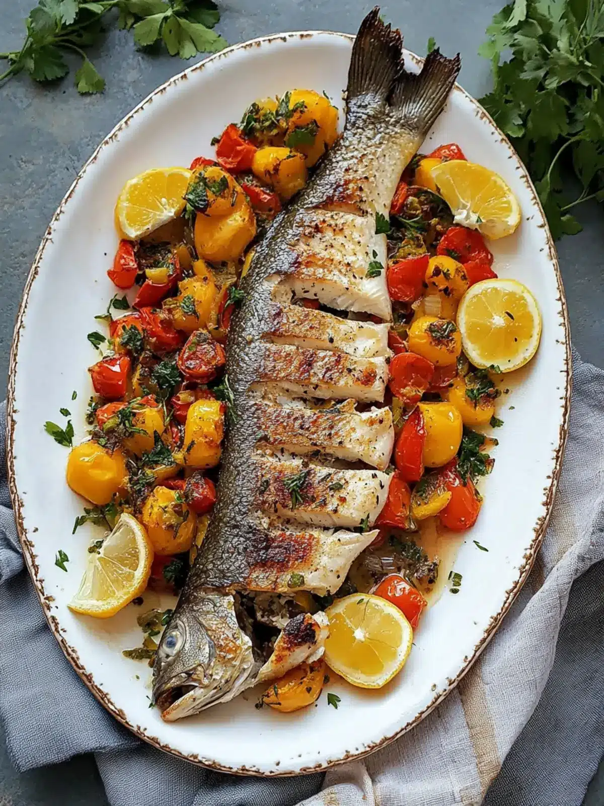 Oven Baked Mediterranean Branzino: Healthy, Flavorful Delight 3 Oven Baked Mediterranean Branzino (Sea-Bass)