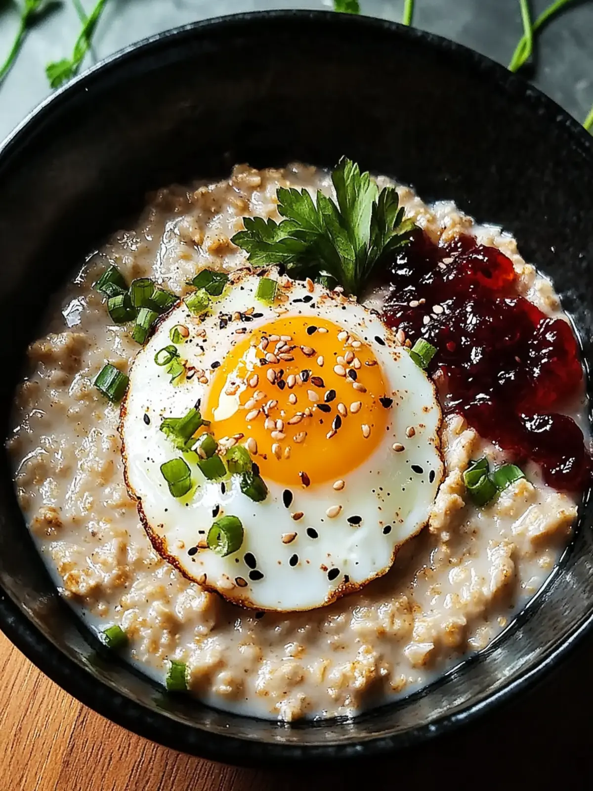 Savory Miso Oatmeal with a Jammy Egg: Cozy Comfort Bowl 3 Savory Miso Oatmeal with a Jammy Egg