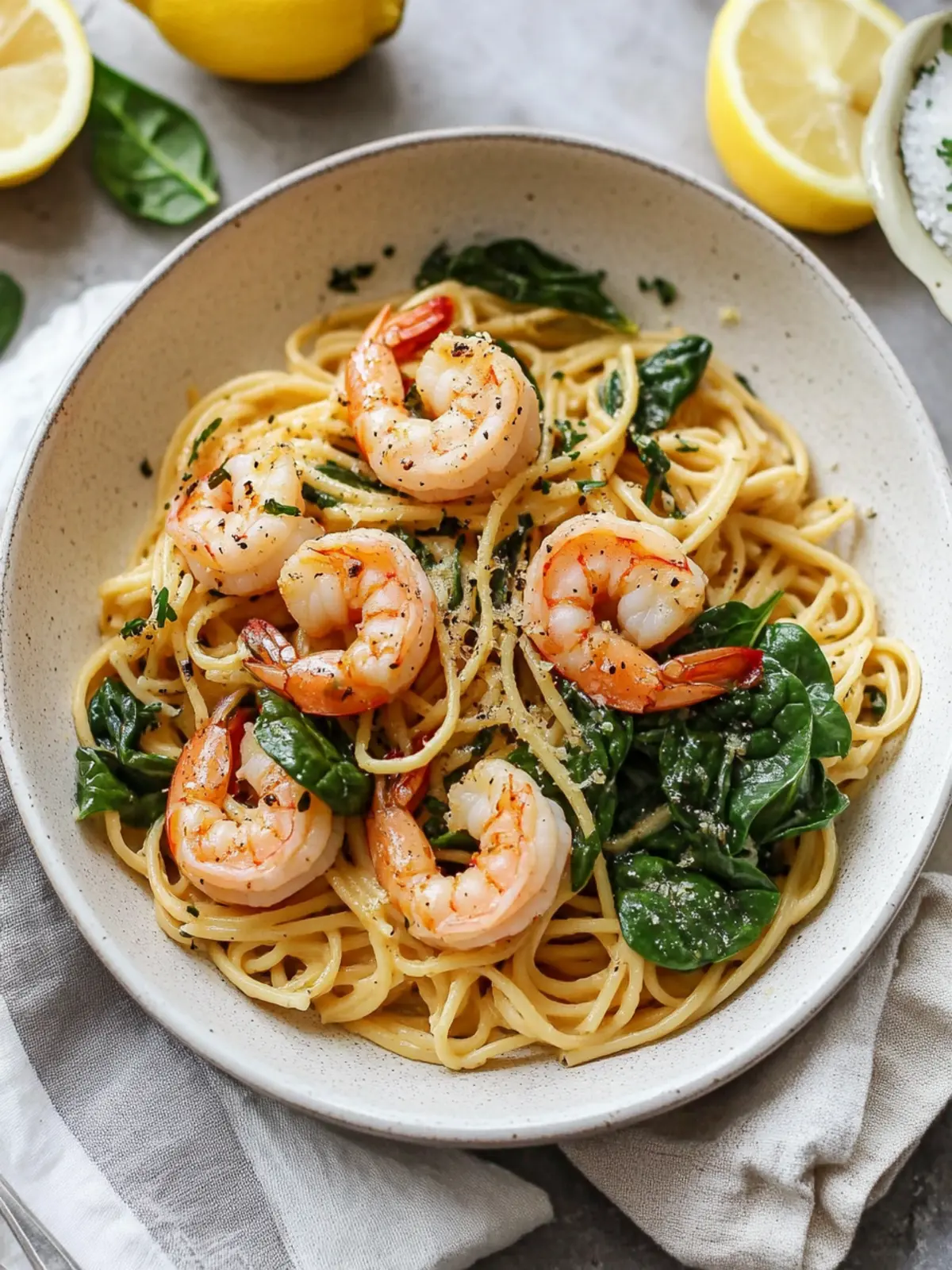 Lemon Garlic Shrimp Pasta With Spinach for a Quick Dinner Joy 2 Lemon Garlic Shrimp Pasta With Spinach