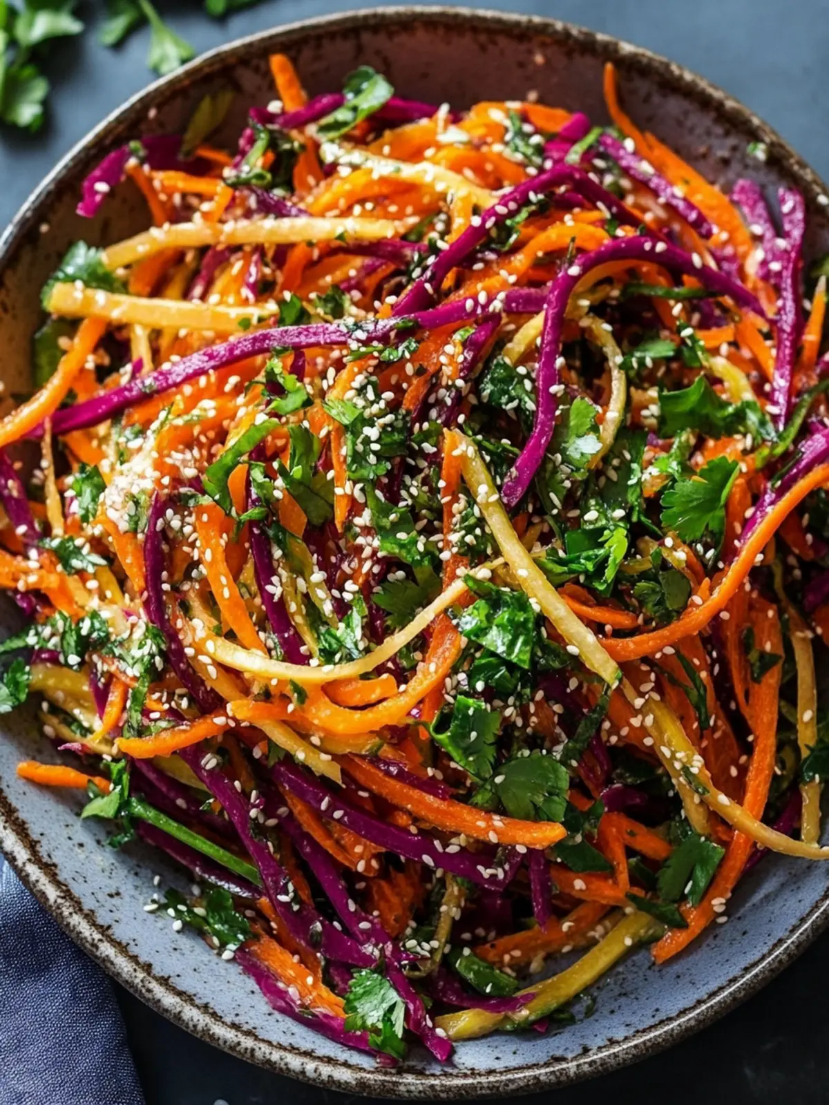 Shaved Rainbow Carrot Sesame Salad for Vibrant Healthy Living 5 Shaved Rainbow Carrot Sesame Salad