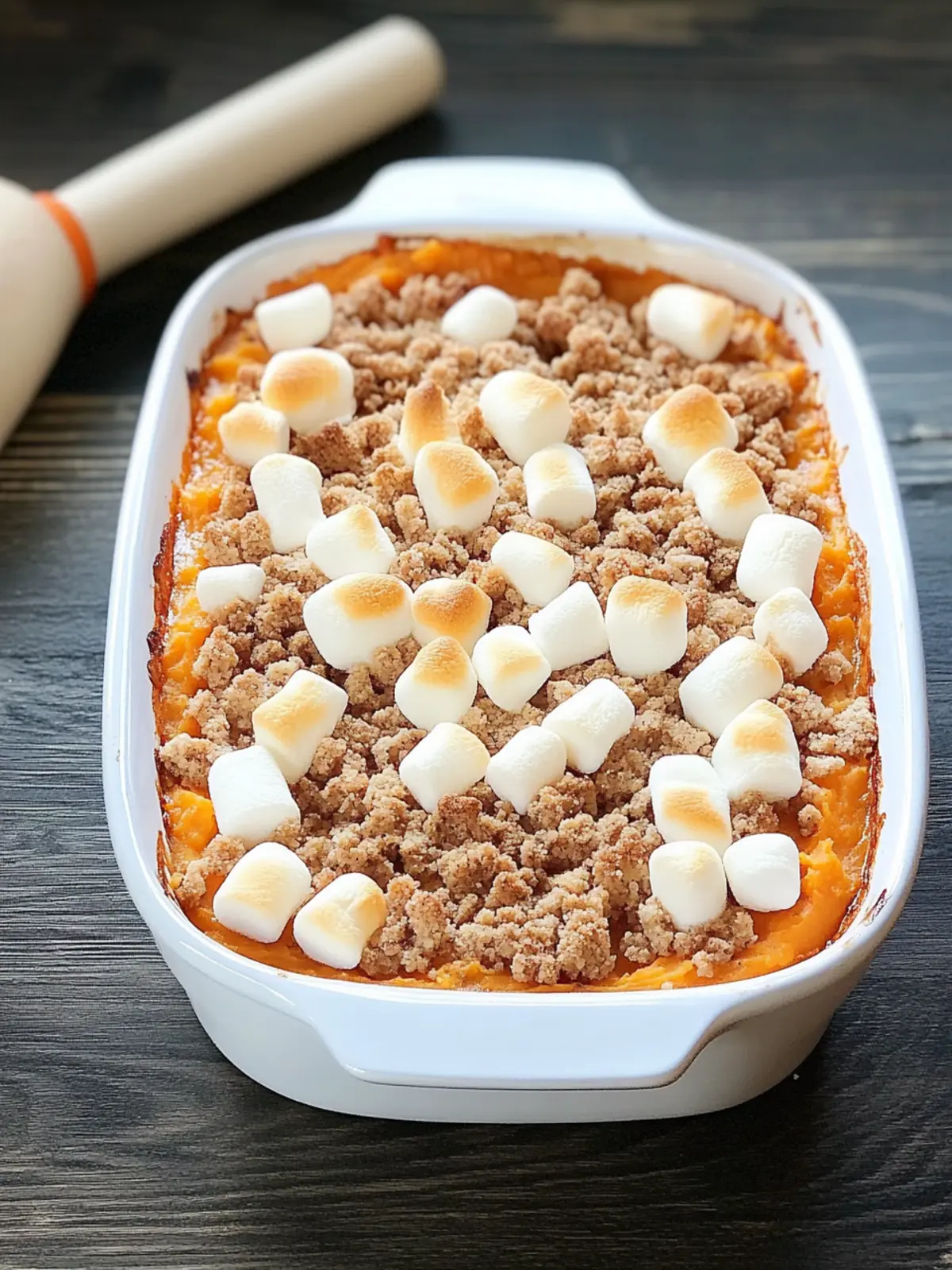 Irresistible Sweet Potato Casserole with Marshmallows & Streusel 5 Sweet Potato Casserole with Marshmallows and Streusel