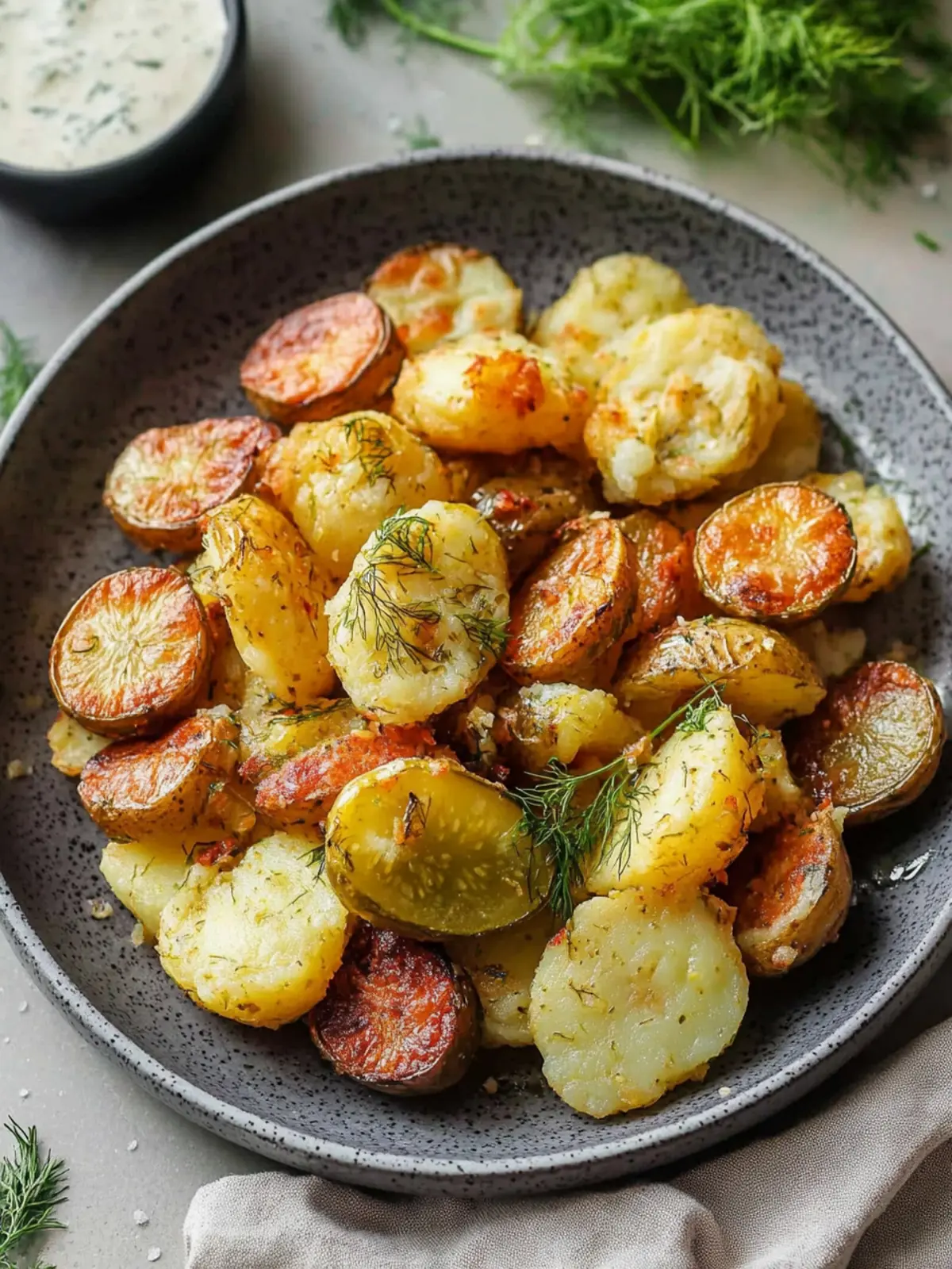 Crispy Dill Pickle Air Fryer Smashed Potatoes You’ll Crave 5 Crispy Dill Pickle Air Fryer Smashed Potatoes
