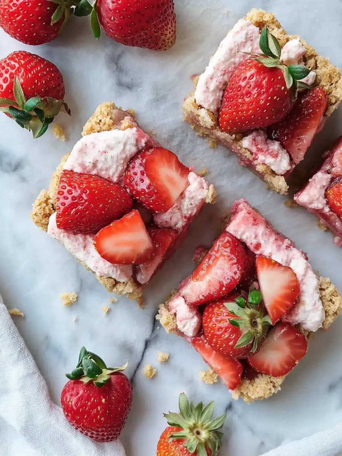 Delicious Gluten-Free Vegan Strawberry Bars You'll Love 3 Strawberry Bars (Gluten Free + Vegan)