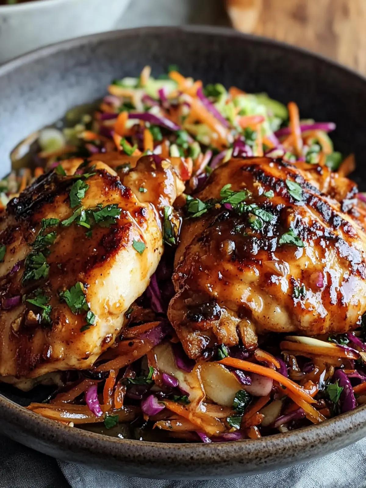 Sticky Apple Cider Chicken with Crisp Autumn Slaw Shines Bright 5 Sticky Apple Cider Chicken with Crisp Autumn Slaw Shines