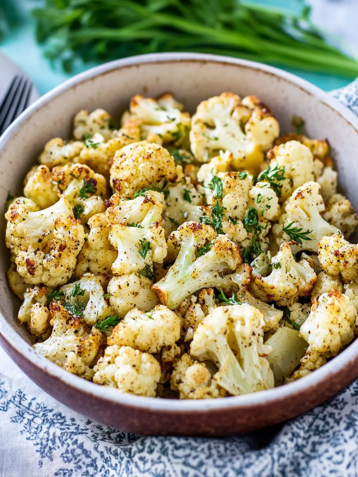 Dijon Mustard Roasted Cauliflower