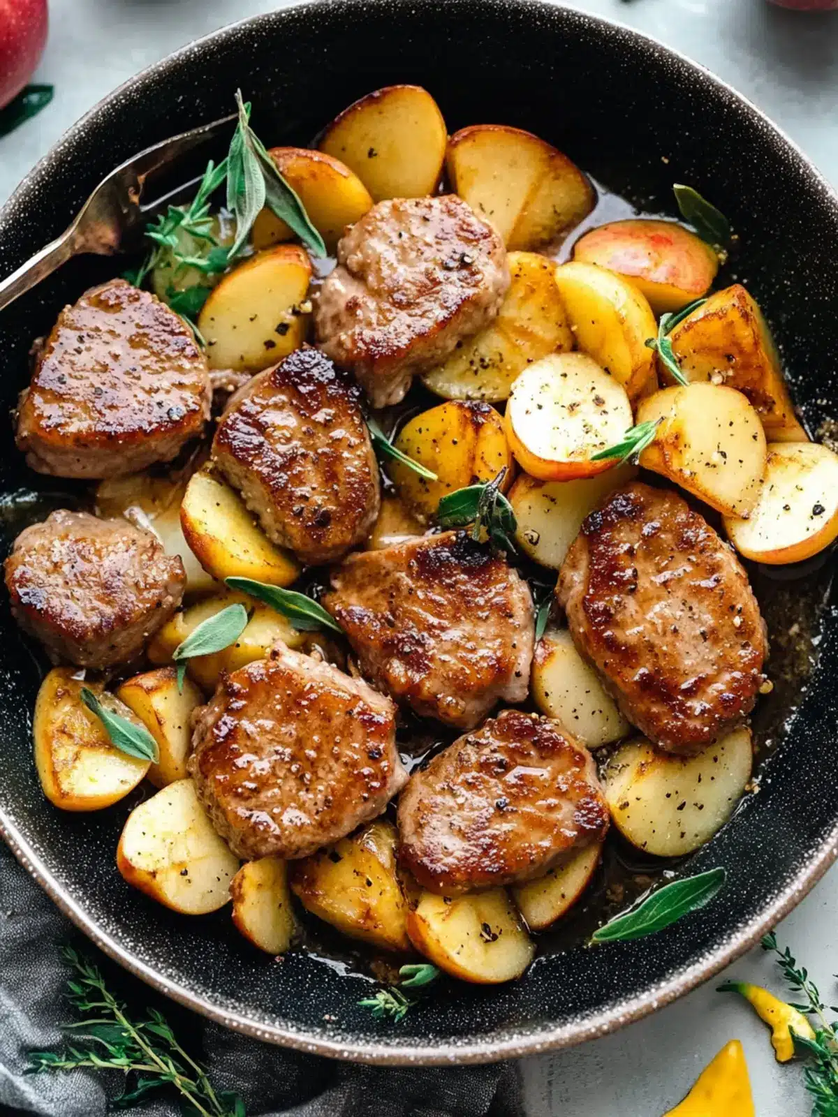 Pork Medallions with Apples – Quick, Sweet, and Savory Dinner! 5 Pork Medallions with Apples