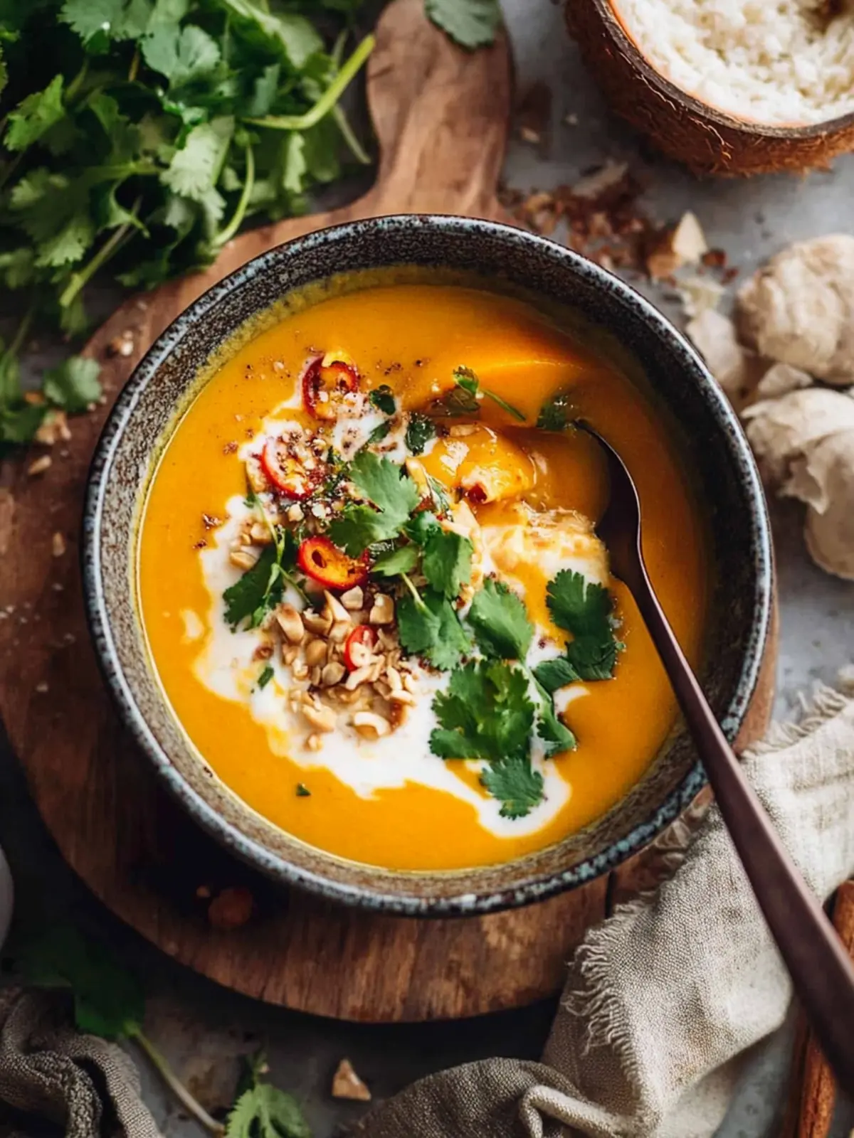 Thai Coconut Pumpkin Soup: A Cozy 20-Minute Delight 3 Thai Coconut Pumpkin Soup