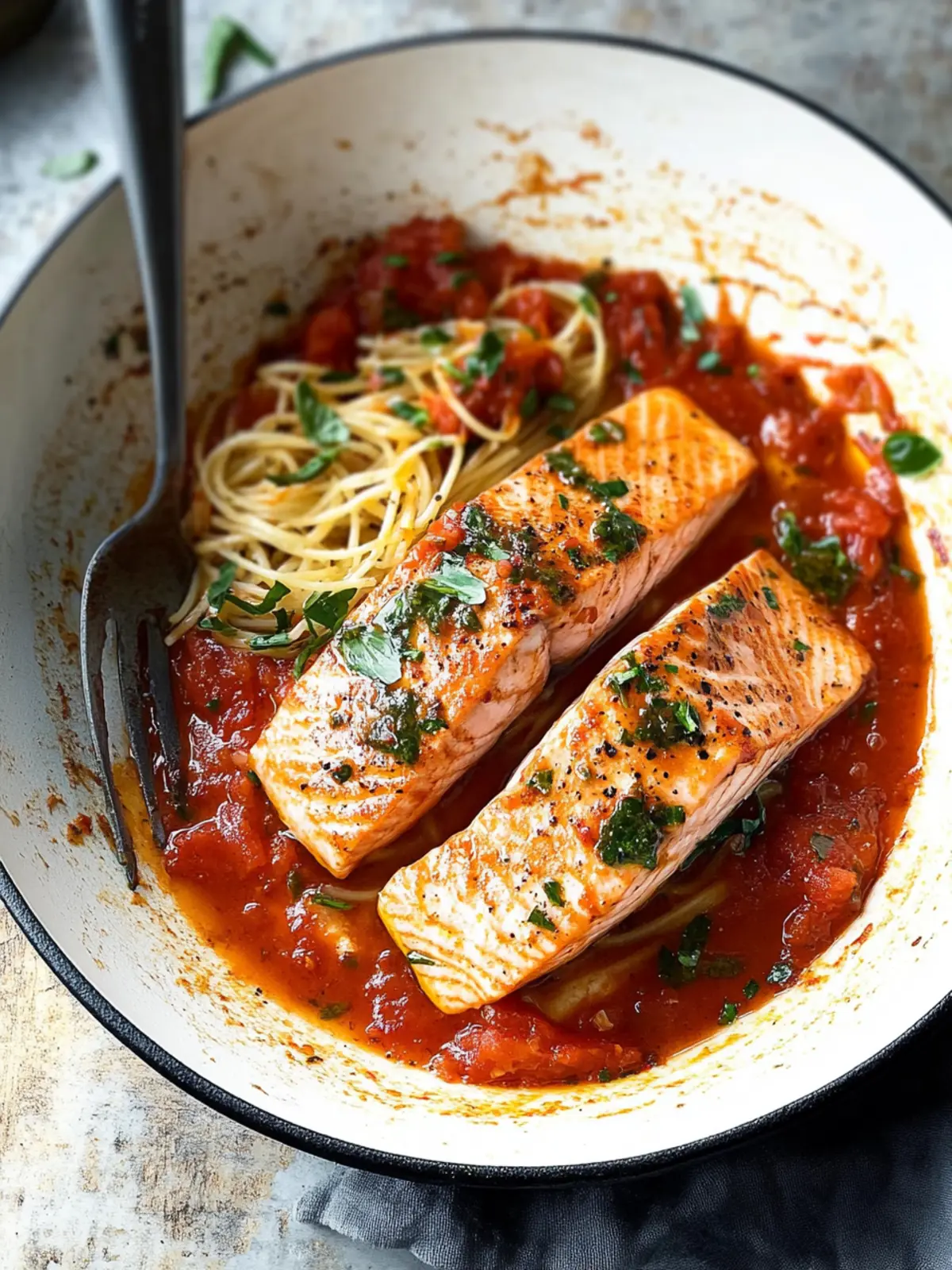 Savory Salmon all’Arrabbiata: Quick One-Skillet Delight 4 Salmon all’Arrabbiata