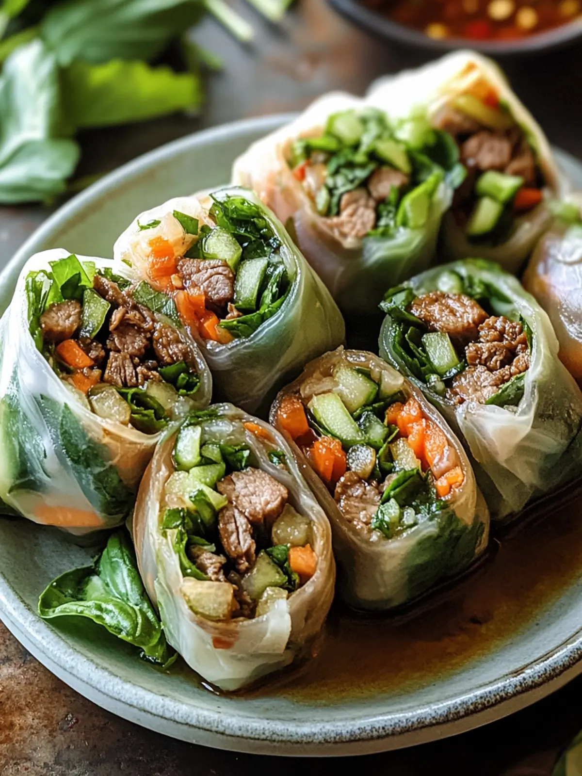 Savor Thai Basil Beef Rolls: A Fresh, Customizable Delight 4 Thai Basil Beef Rolls