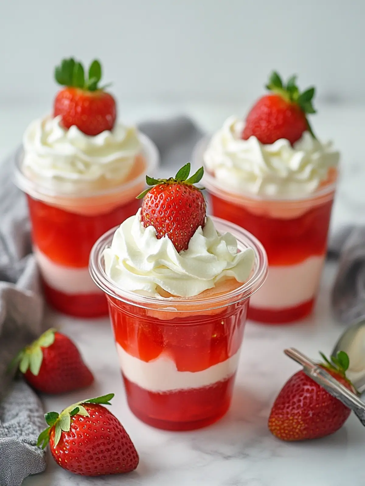 Strawberry Jello Parfaits: A Refreshing No-Bake Delight 4 Strawberry Jello Parfaits