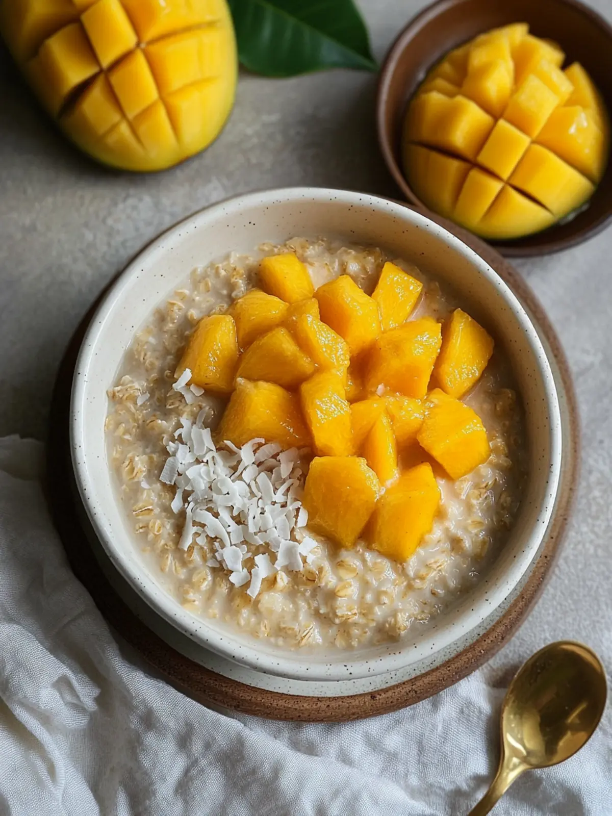 Indulge in Creamy Coconut Mango Oatmeal for a Healthy Start 2 Creamy Coconut Mango Oatmeal
