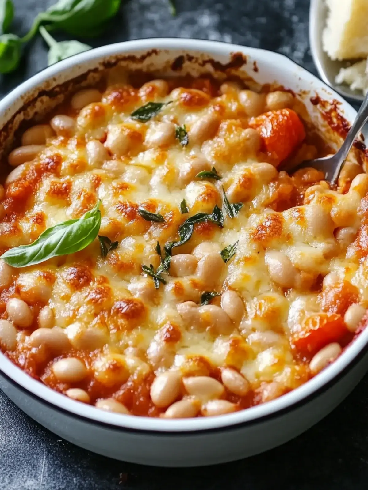 7-Ingredient Cheesy White Bean Tomato Bake for Cozy Nights 4 7-Ingredient Cheesy White Bean Tomato Bake