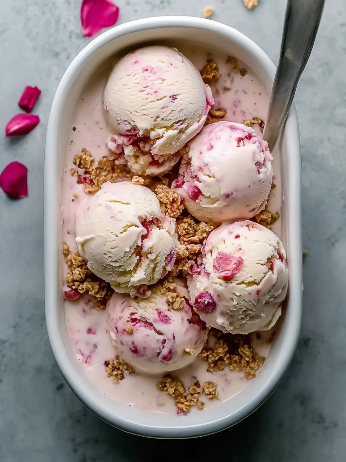 Homemade Delicious Rhubarb Crumble Ice Cream to Savor 2 Delicious Rhubarb Crumble Ice Cream