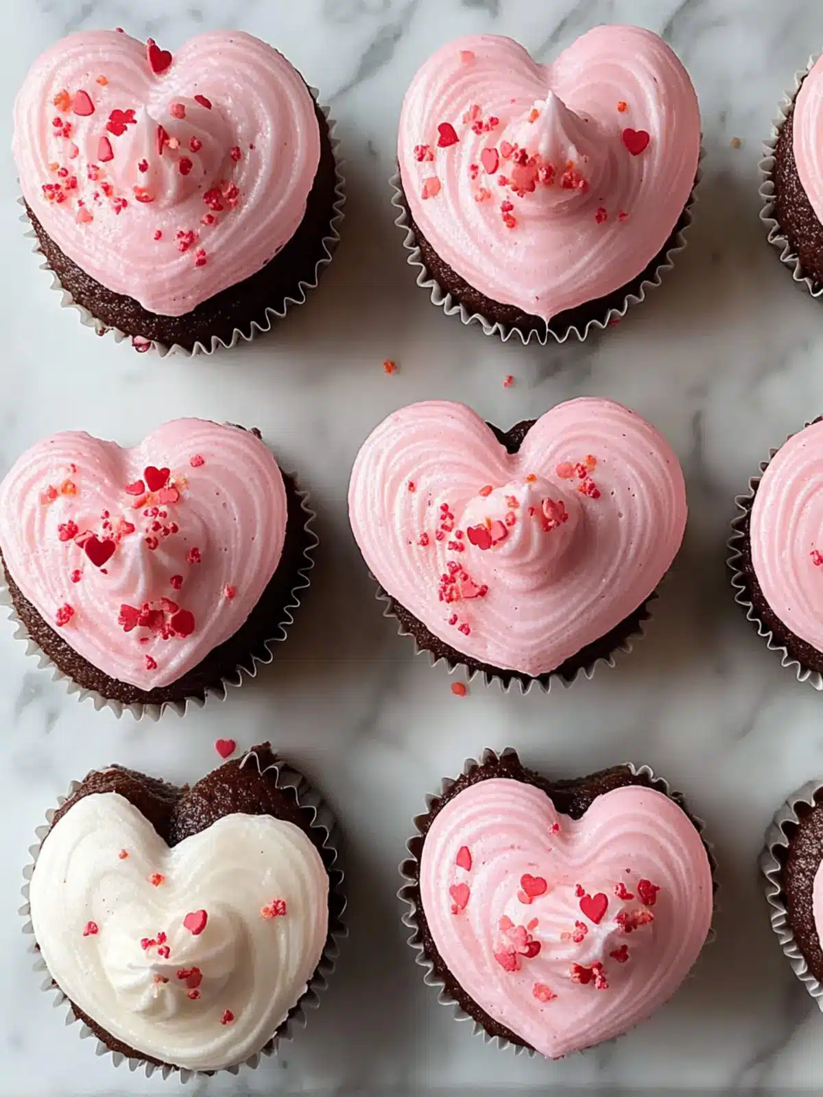 Heart-Shaped Cupcakes