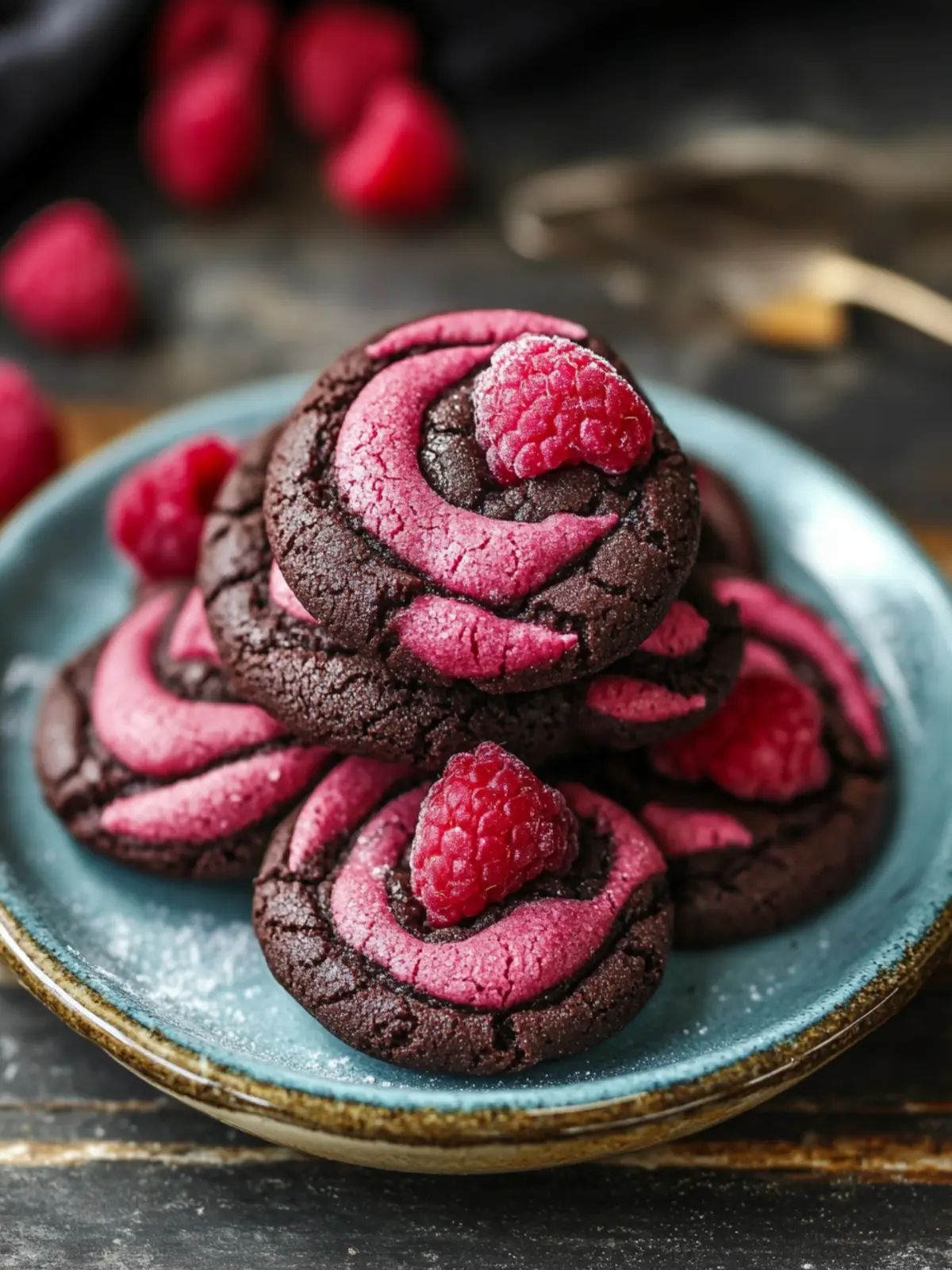 Raspberry Dark Chocolate Cookies: Irresistibly Sweet & Easy! 3 Raspberry Dark Chocolate Cookies