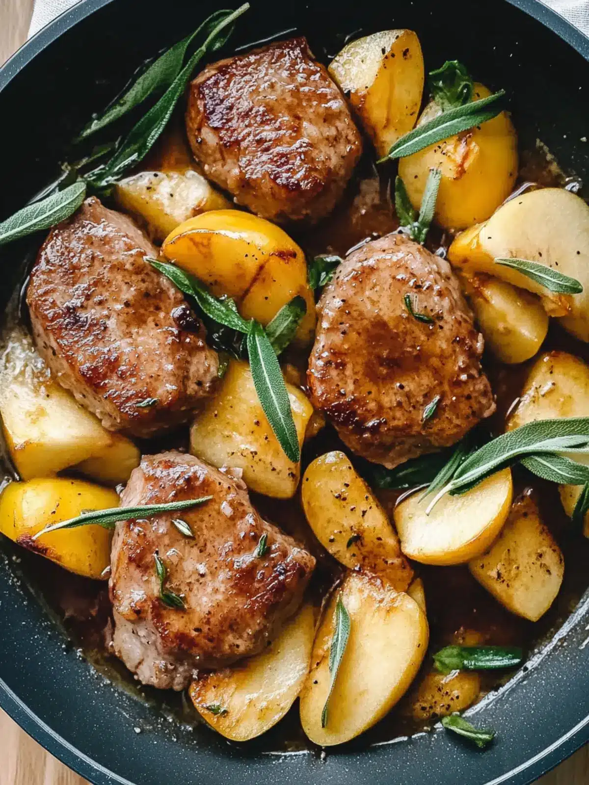 Pork Medallions with Apples – Quick, Sweet, and Savory Dinner! 2 Pork Medallions with Apples