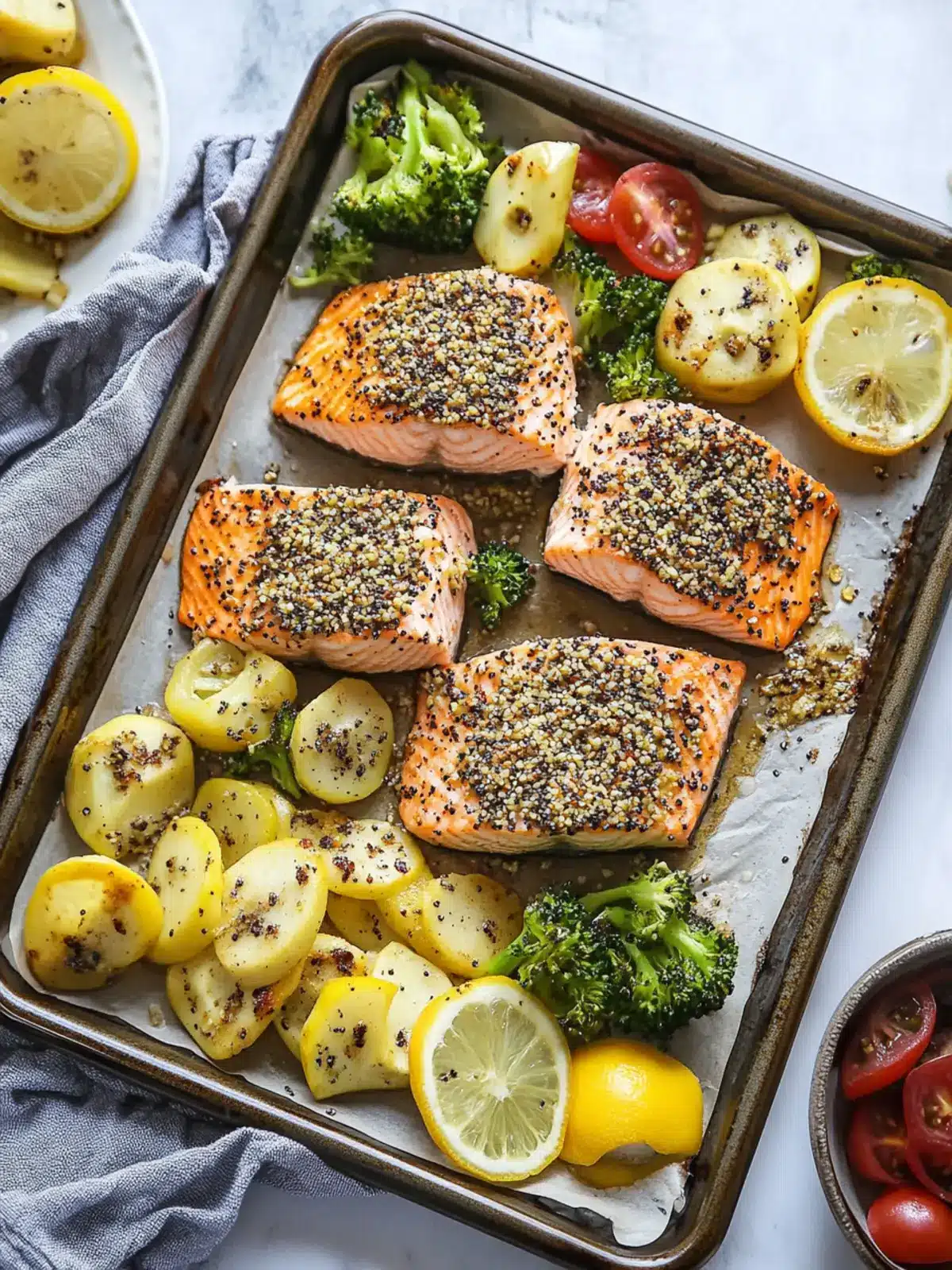 Everything Bagel Sheet Pan Salmon: Quick & Healthy Delight 4 Everything Bagel Sheet Pan Salmon