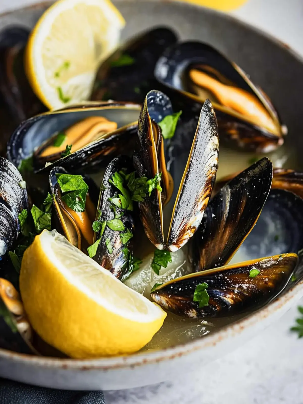 Savory Steamed Mussels in White Wine & Lemon for Easy Elegance 3 Steamed Mussels in White Wine & Lemon