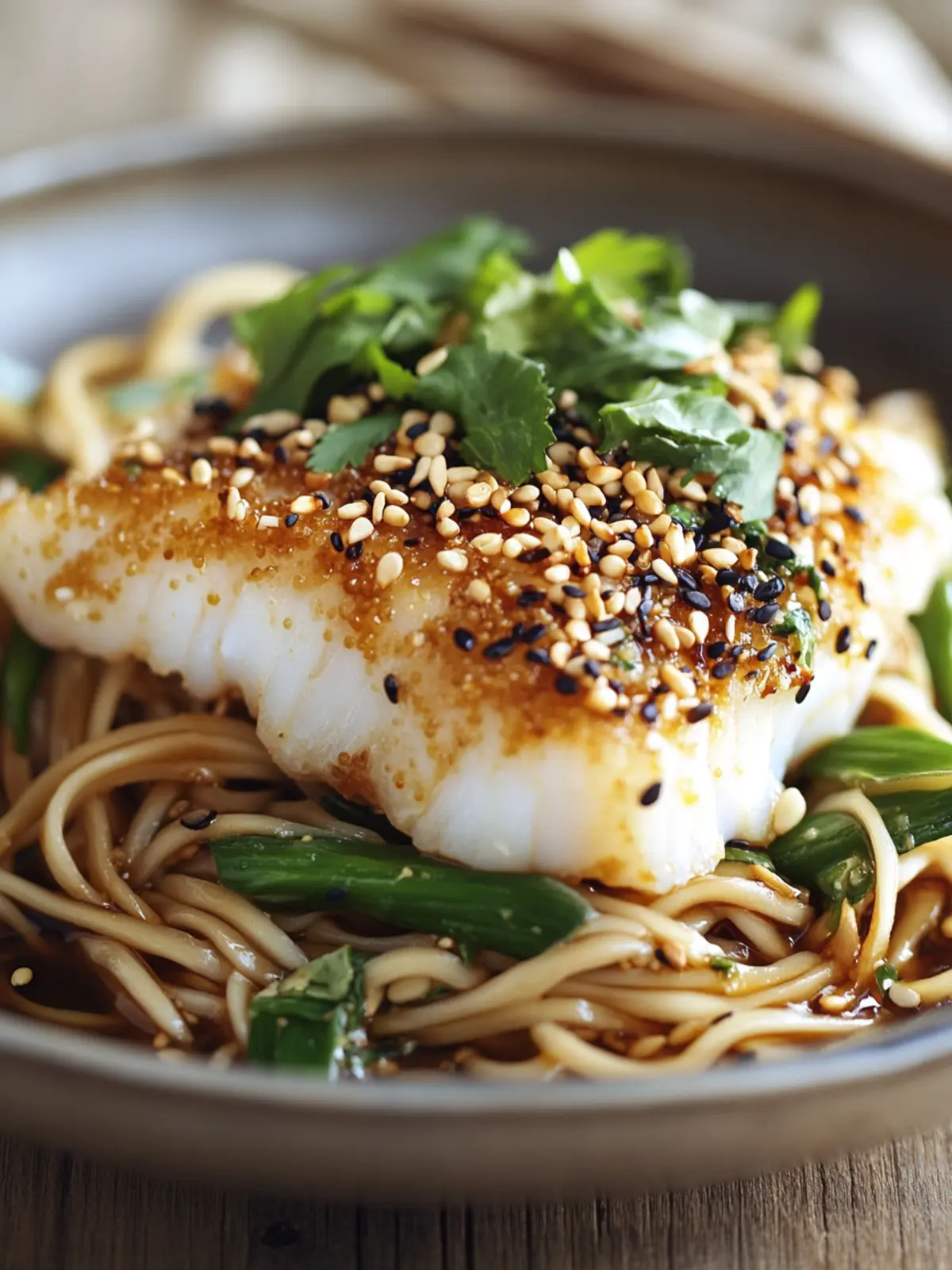 Delicious Asian Fusion Sesame-Crusted Cod with Ginger Noodles 5 Asian Fusion Sesame-Crusted Cod with Aromatic Ginger Noodles