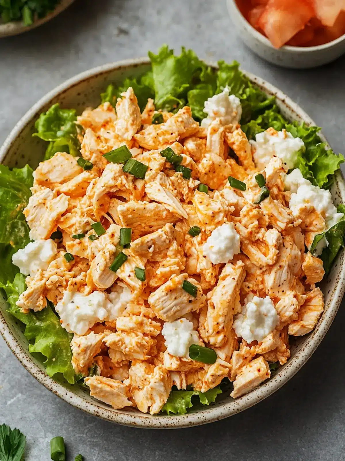Buffalo Chicken Salad with Cottage Cheese
