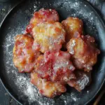 Crispy Rhubarb Fritters with Sweet Vanilla Glaze Delight 8 Rhubarb Fritters