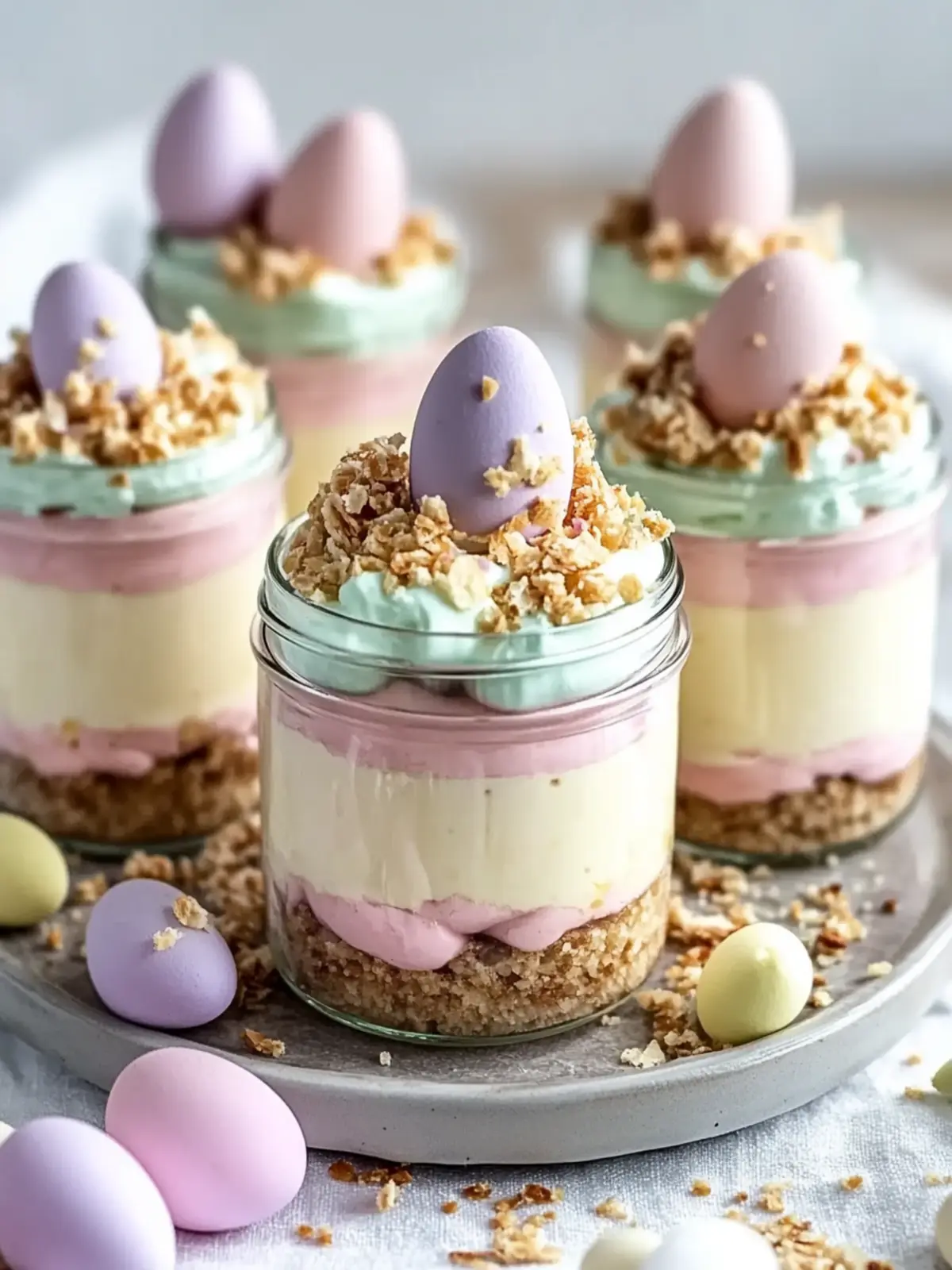 Easter Egg Cheesecake Jars: A Festive No-Bake Treat 4 Easter Egg Cheesecake Jars