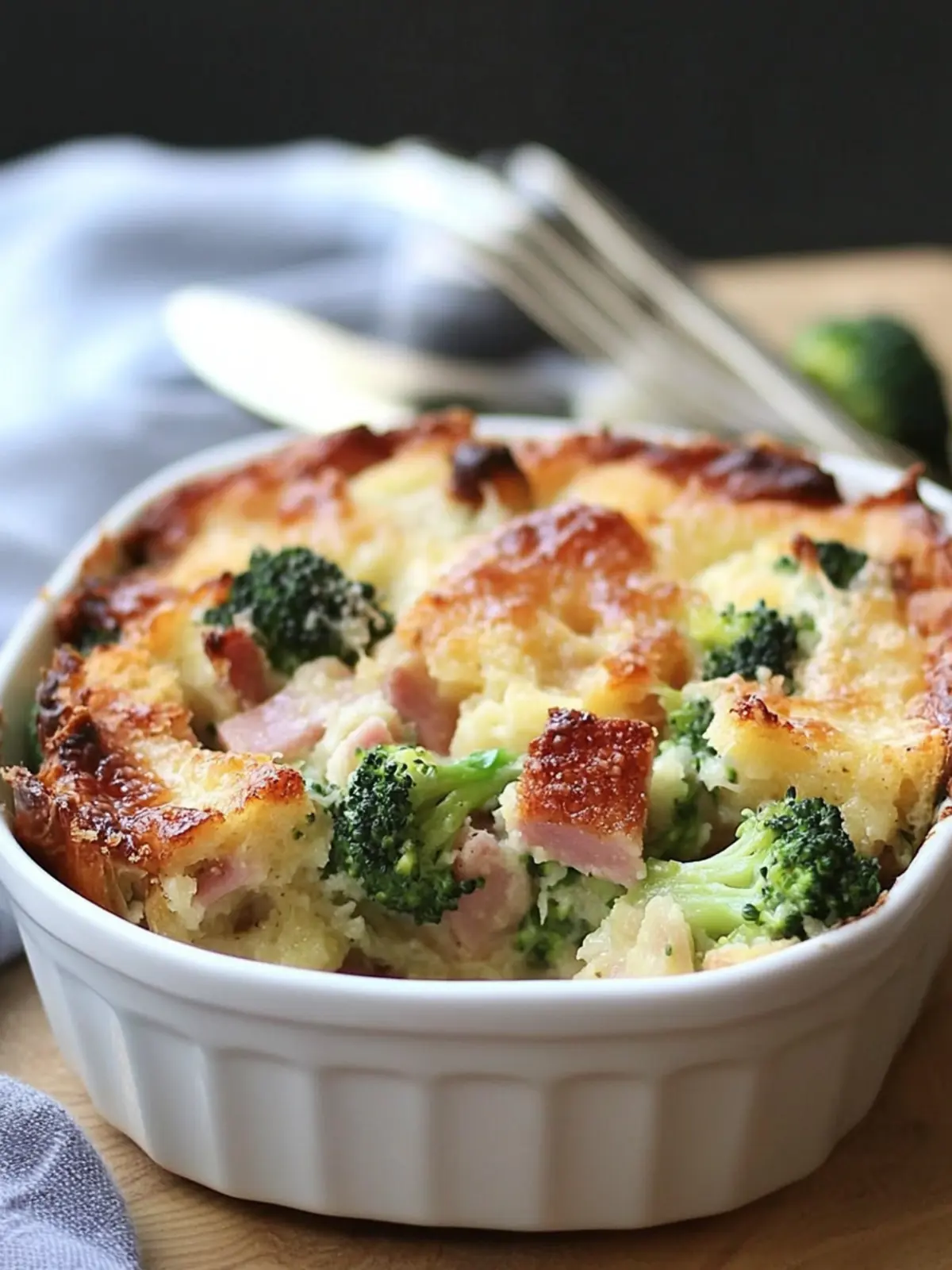 Delicious Parmesan Bread Pudding with Broccoli & Ham Magic 4 Parmesan Bread Pudding with Broccoli & Ham