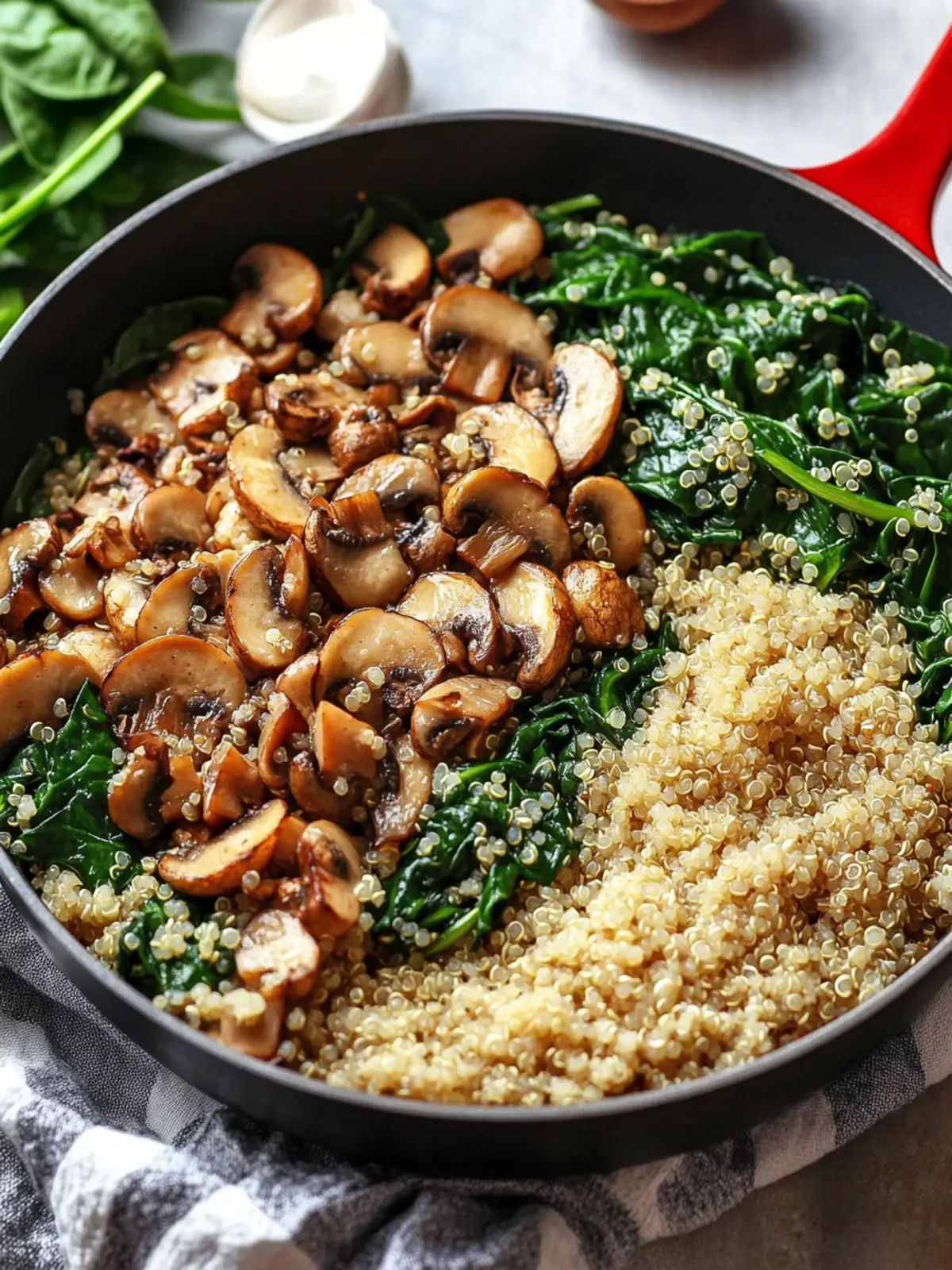 Satisfy Your Cravings with Spinach Mushroom Quinoa Skillet 4 Spinach Mushroom Quinoa Skillet