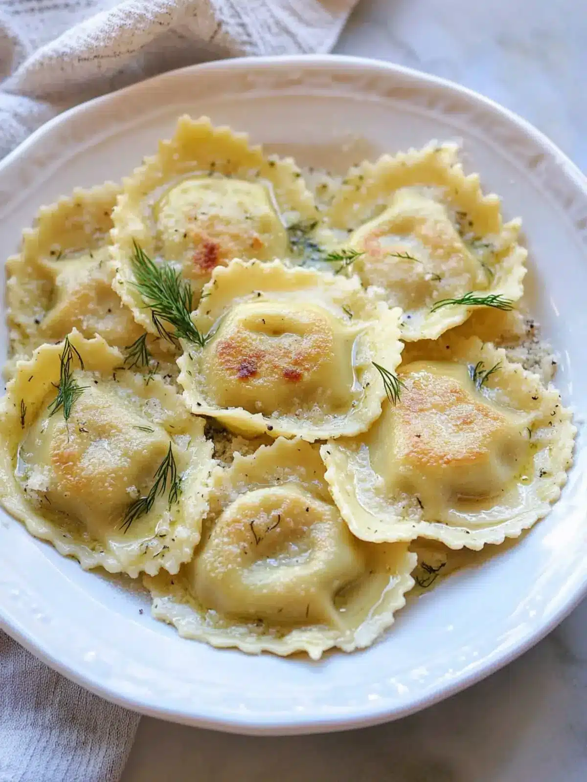 Irresistible Goat Cheese Potato Ravioli with Garlic and Dill 3 Goat Cheese Potato Ravioli with Garlic and Dill