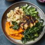 Ancho Cauliflower Wonders with Creamy Carrot Purée Delight 41 ANCHO CAULIFLOWER, CARROT PUREE, CORIANDER SALAD