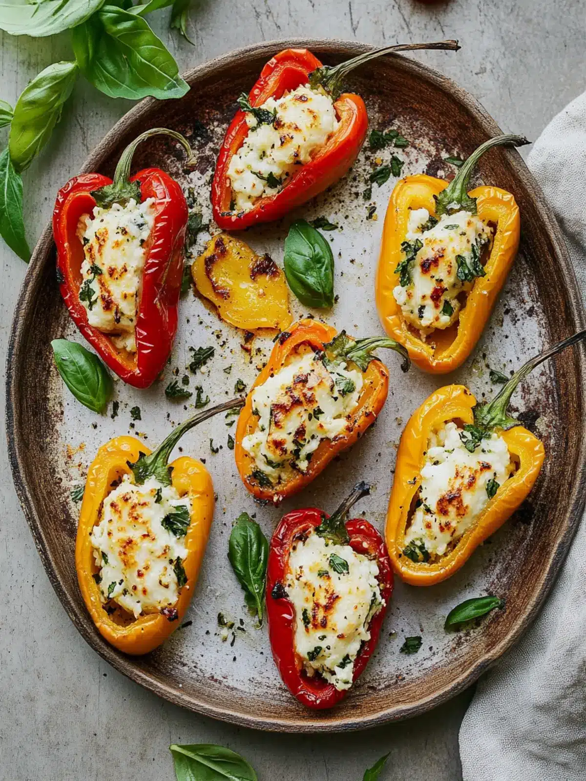 Roasted Goat Cheese Stuffed Mini Peppers for Effortless Entertaining 4 Roasted Goat Cheese Stuffed Mini Peppers